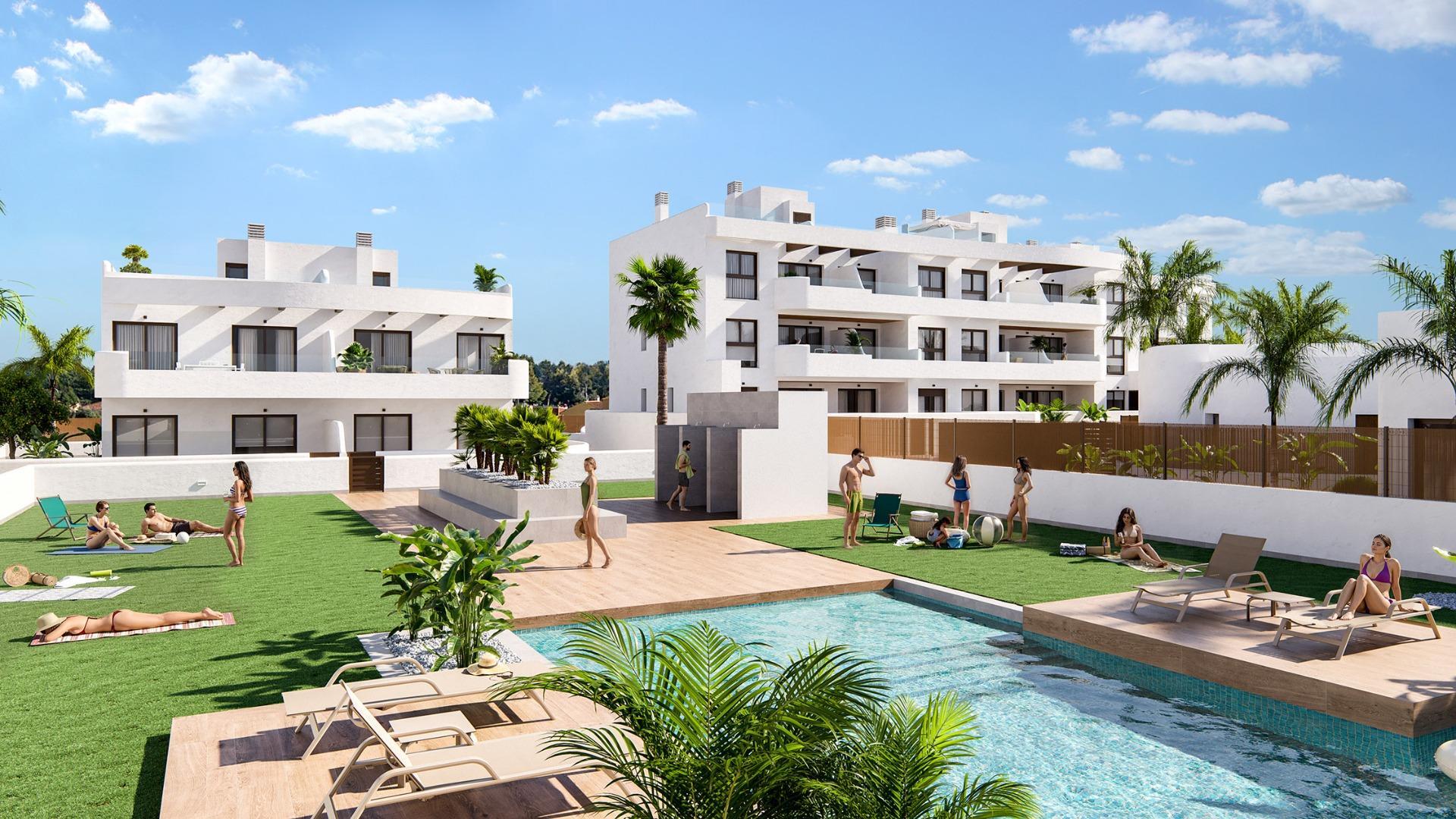 Apartamento de obra nueva con piscina privada junto a Serena Golf, Los Alcázares