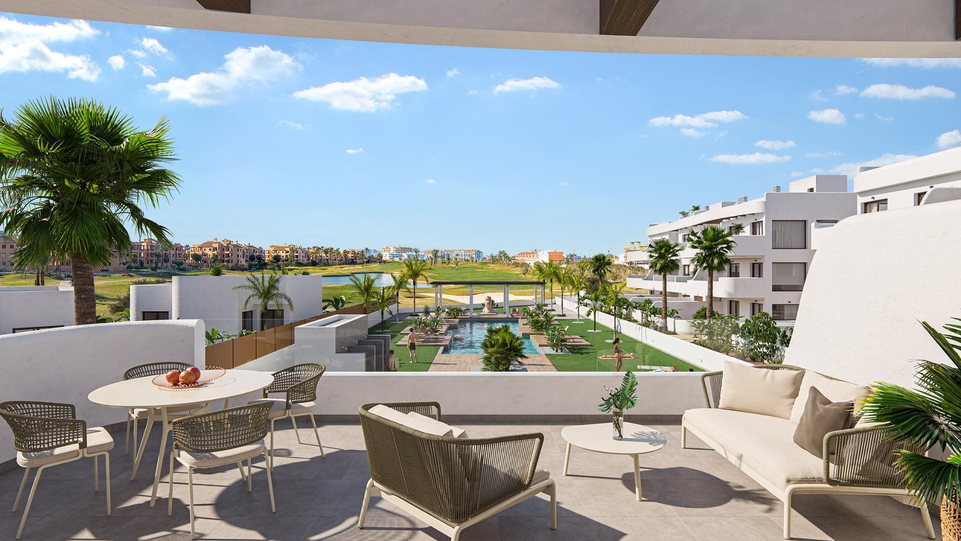 Apartamento de obra nueva con piscina privada junto a Serena Golf, Los Alcázares