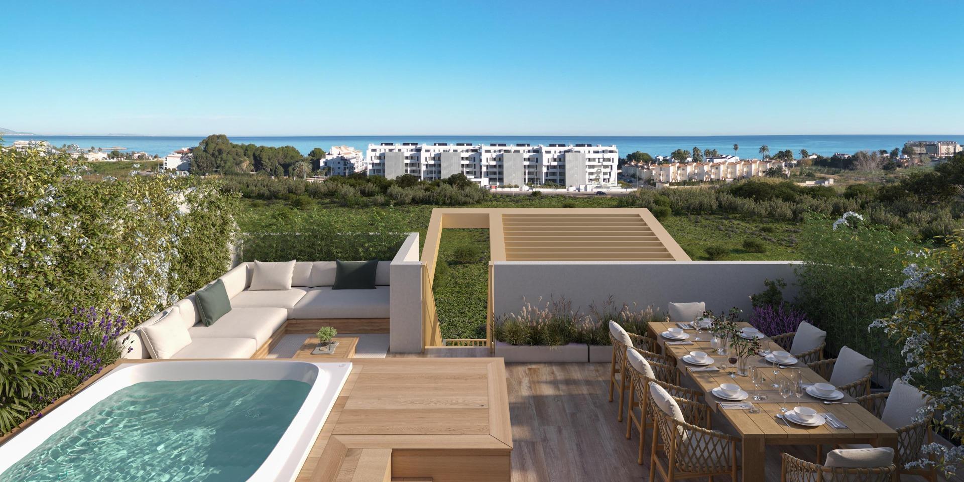 Ático de obra nueva con piscina privada en El Verger — 3 dorm. y Beach Club