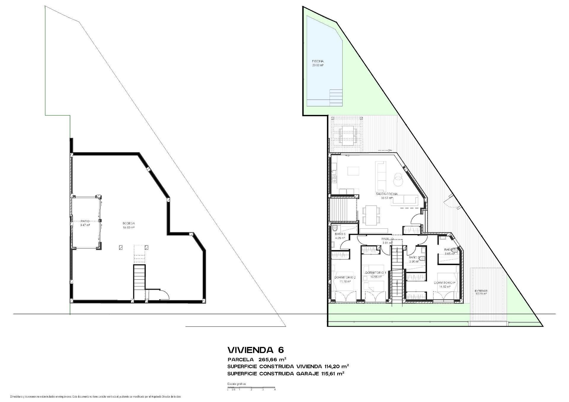 Villa de obra nueva en Santa Rosalía Resort con piscina y gran sótano