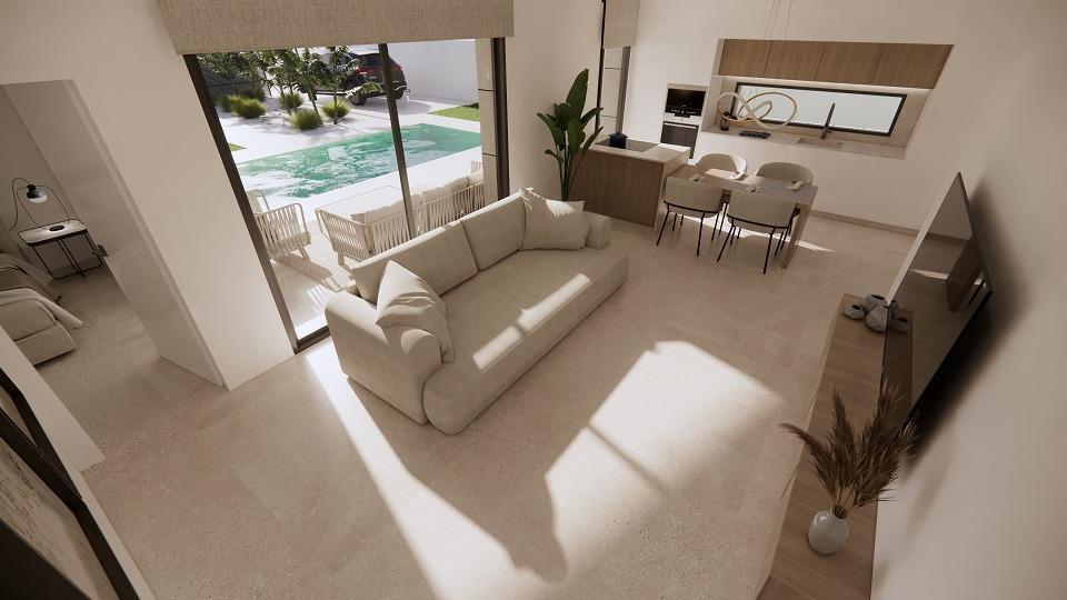 Villa de obra nueva en San Luis, Torrevieja: piscina privada y solárium premium