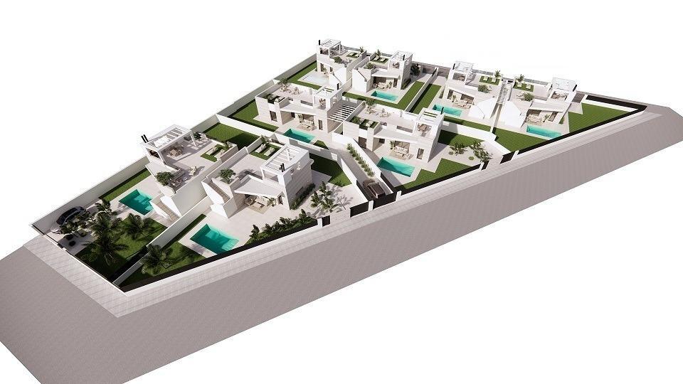 Villa de obra nueva en San Luis, Torrevieja: piscina privada y solárium premium