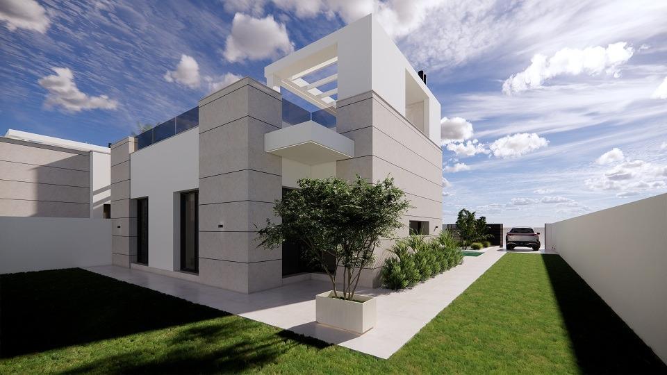 Villa de obra nueva en San Luis, Torrevieja: piscina privada y solárium premium