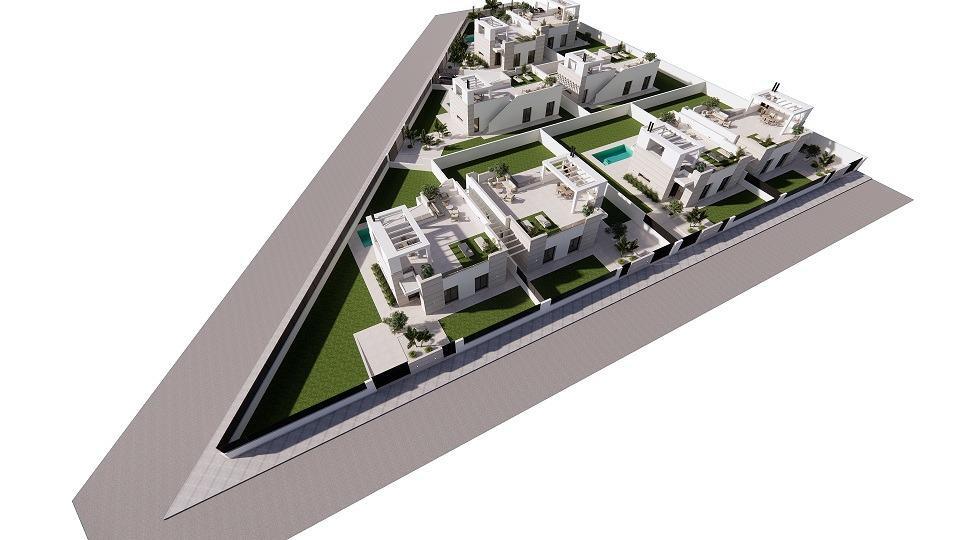 Villa de obra nueva en San Luis, Torrevieja: piscina privada y solárium premium