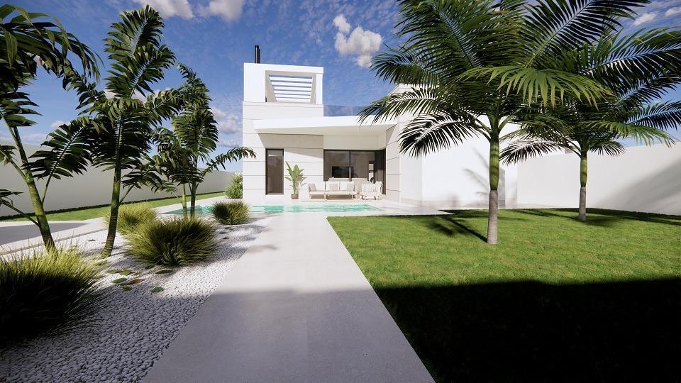 Villa de obra nueva en San Luis, Torrevieja: piscina privada y solárium premium
