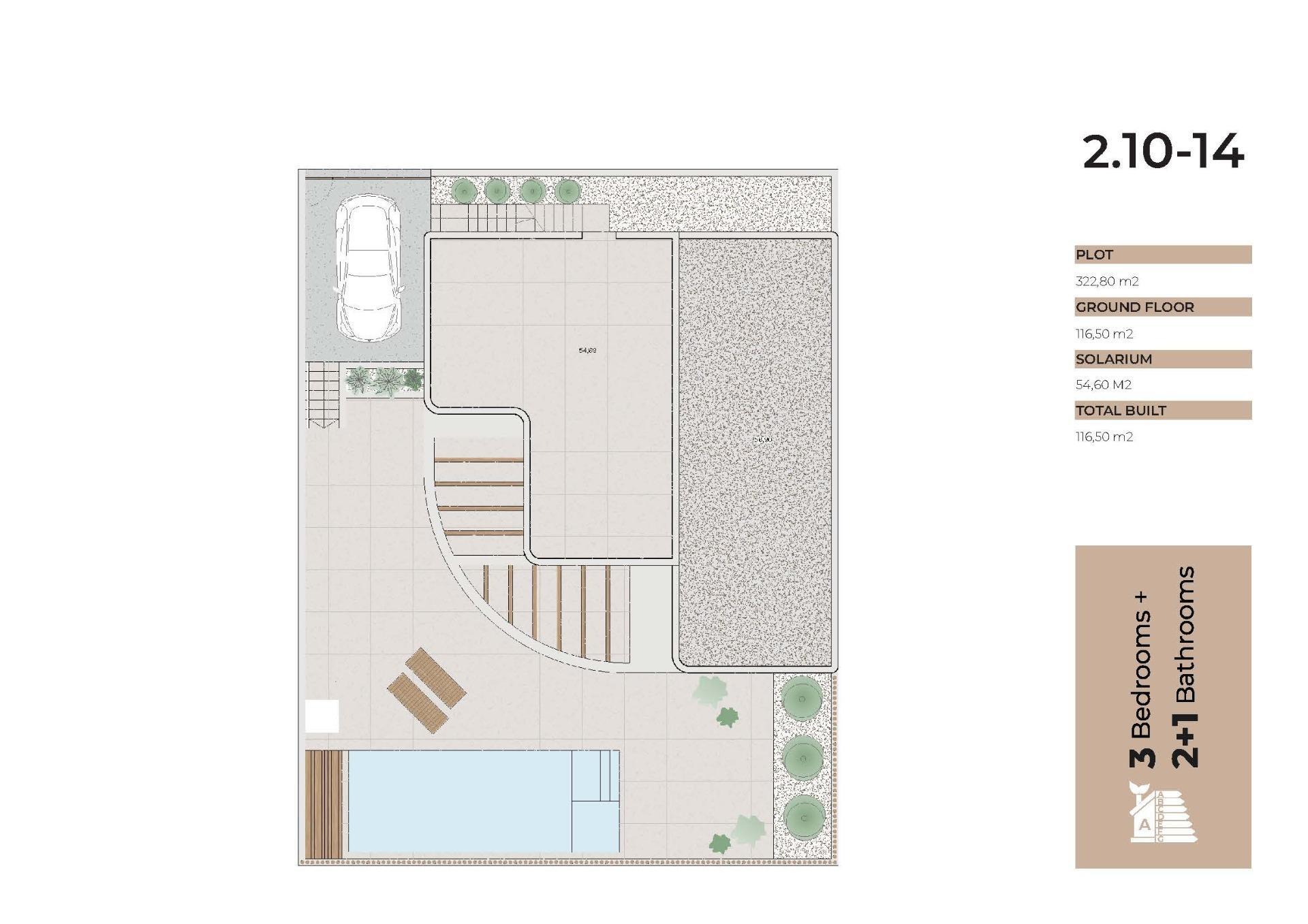 Villa de lujo con piscina y solárium en La Finca Golf, Algorfa — 3 Dorm.
