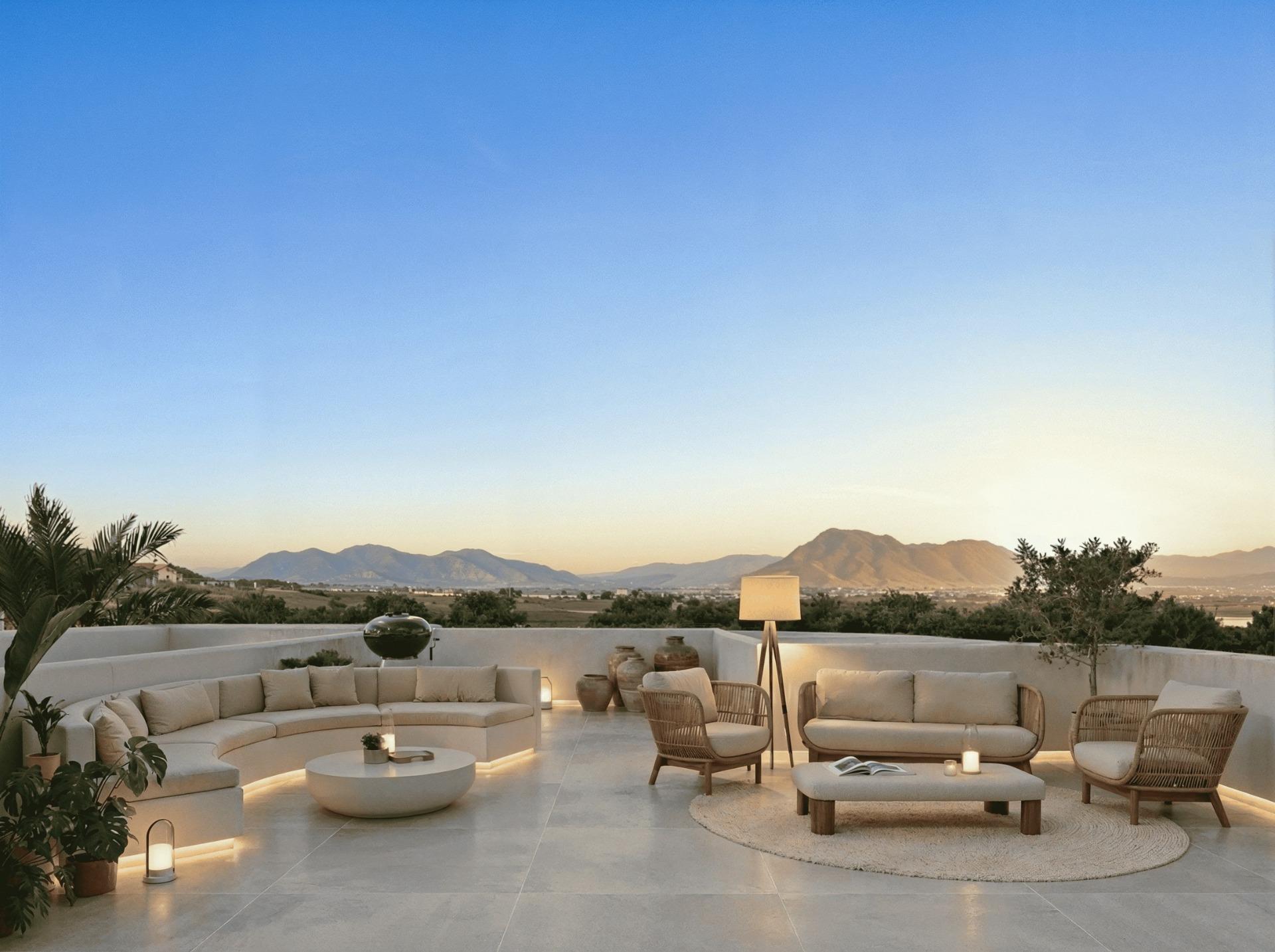 Villa de lujo con piscina y solárium en La Finca Golf, Algorfa — 3 Dorm.