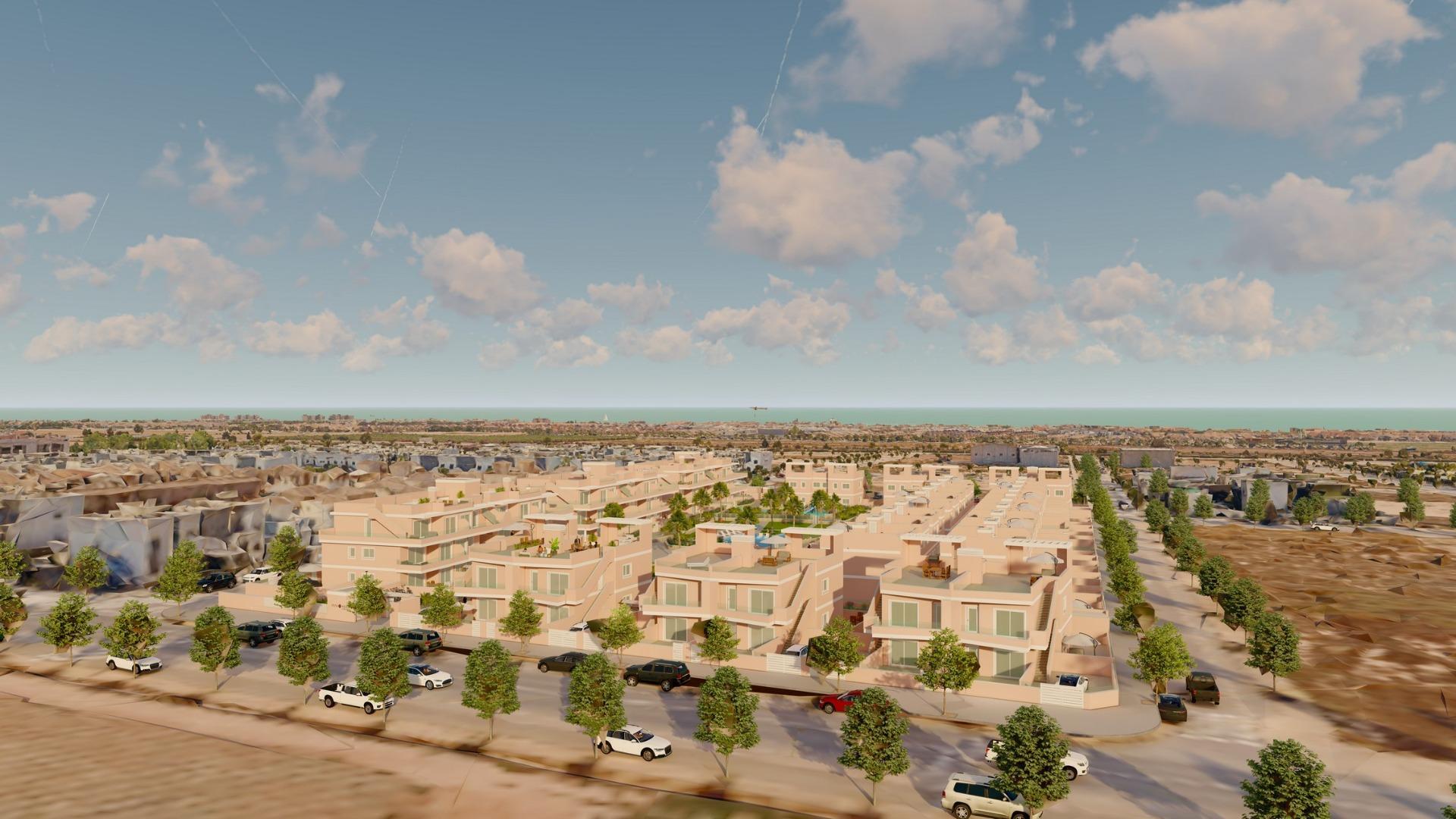 Apartamento de obra nueva con piscina privada en Pilar de la Horadada — 3 dorm.