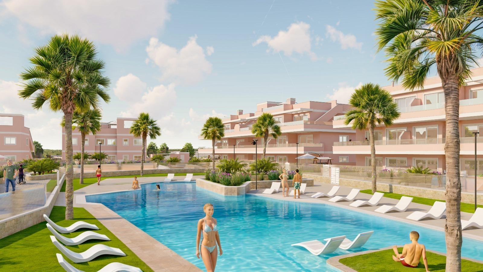 Apartamento de obra nueva con piscina privada en Pilar de la Horadada — 3 dorm.