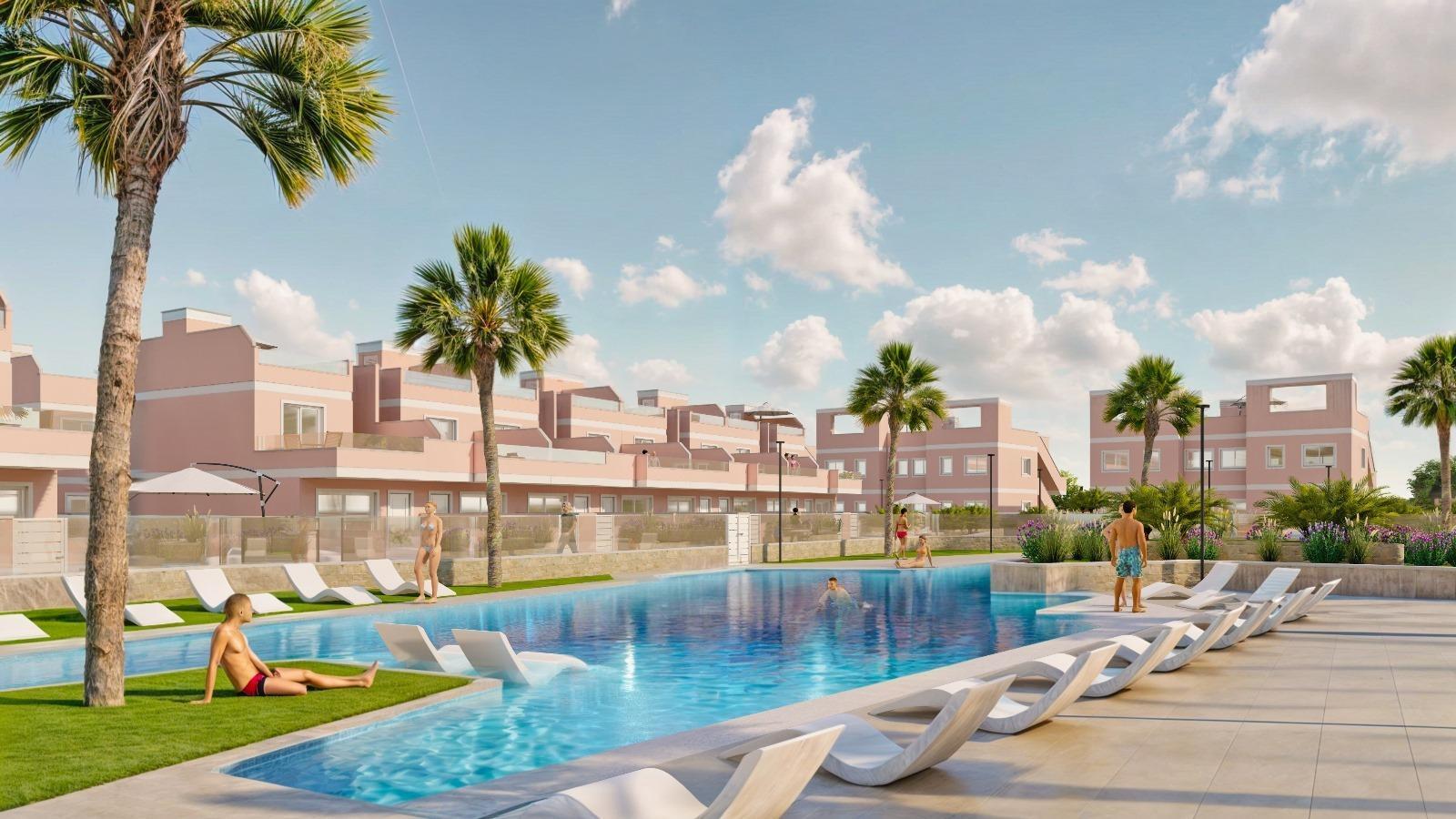 Apartamento de obra nueva con piscina privada en Pilar de la Horadada — 3 dorm.