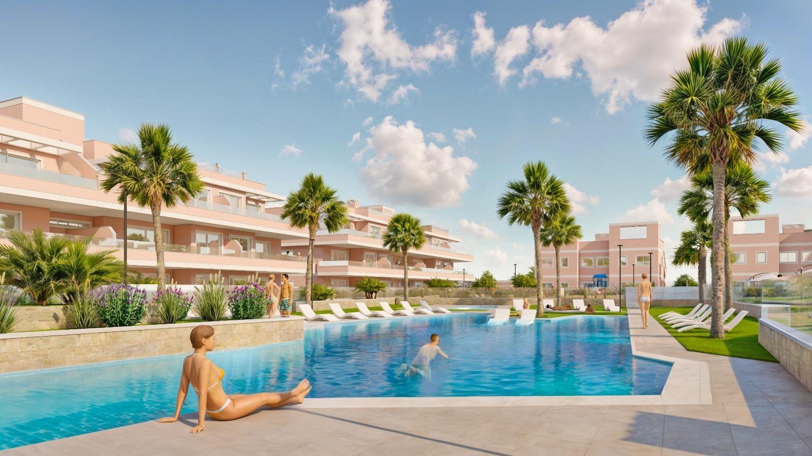 Apartamento de obra nueva con piscina privada en Pilar de la Horadada — 3 dorm.