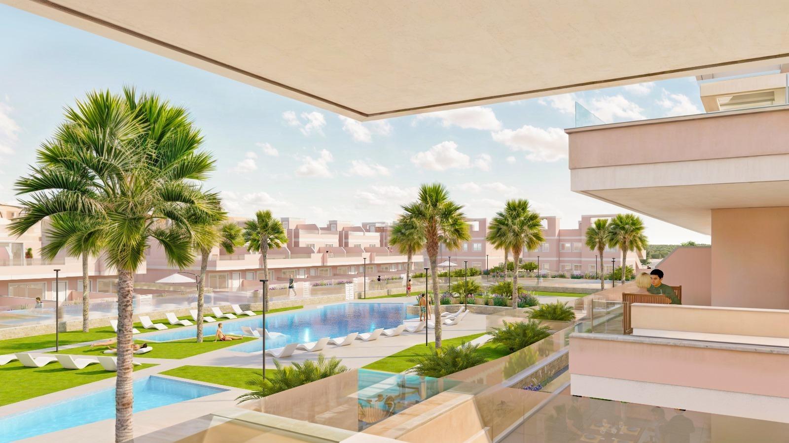 Apartamento de obra nueva con piscina privada en Pilar de la Horadada — 3 dorm.