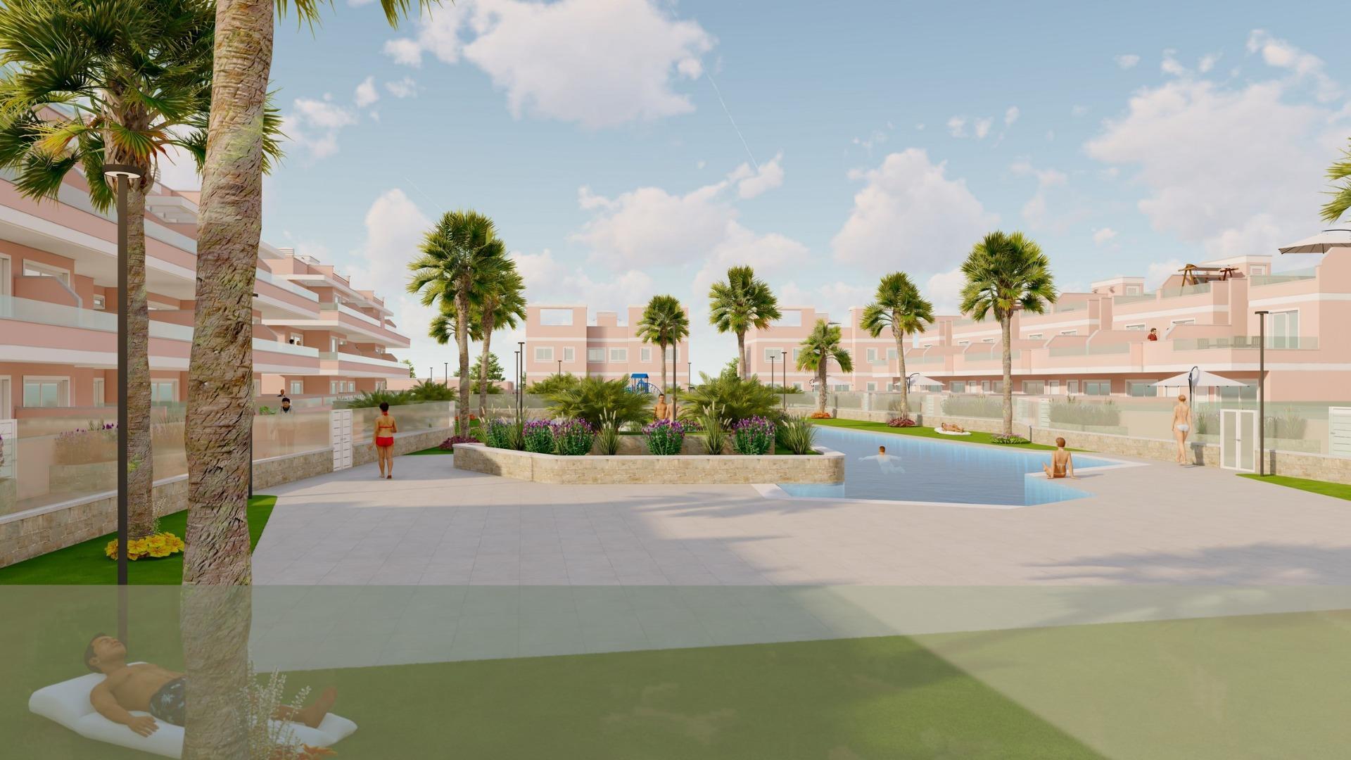 Apartamento de obra nueva con piscina privada en Pilar de la Horadada — 3 dorm.