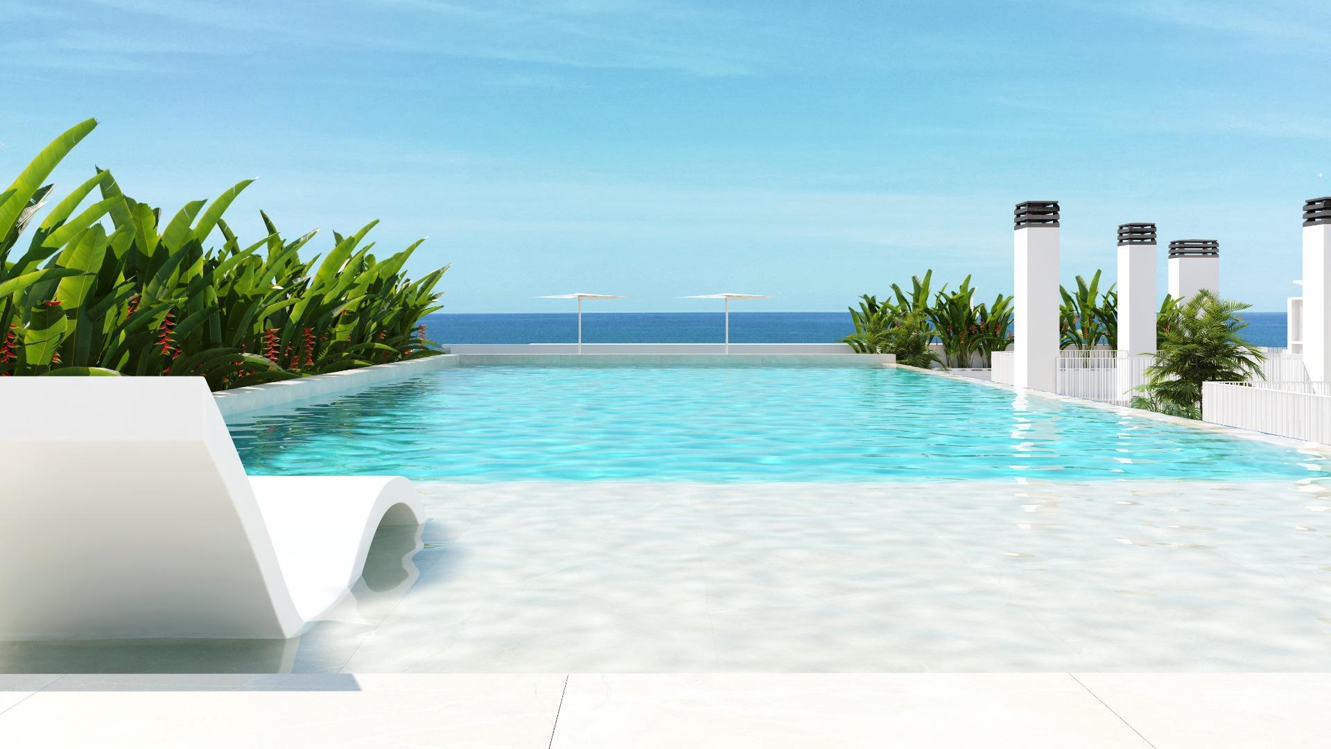 Ático de obra nueva con piscina privada en Guardamar del Segura – 2 dorm.