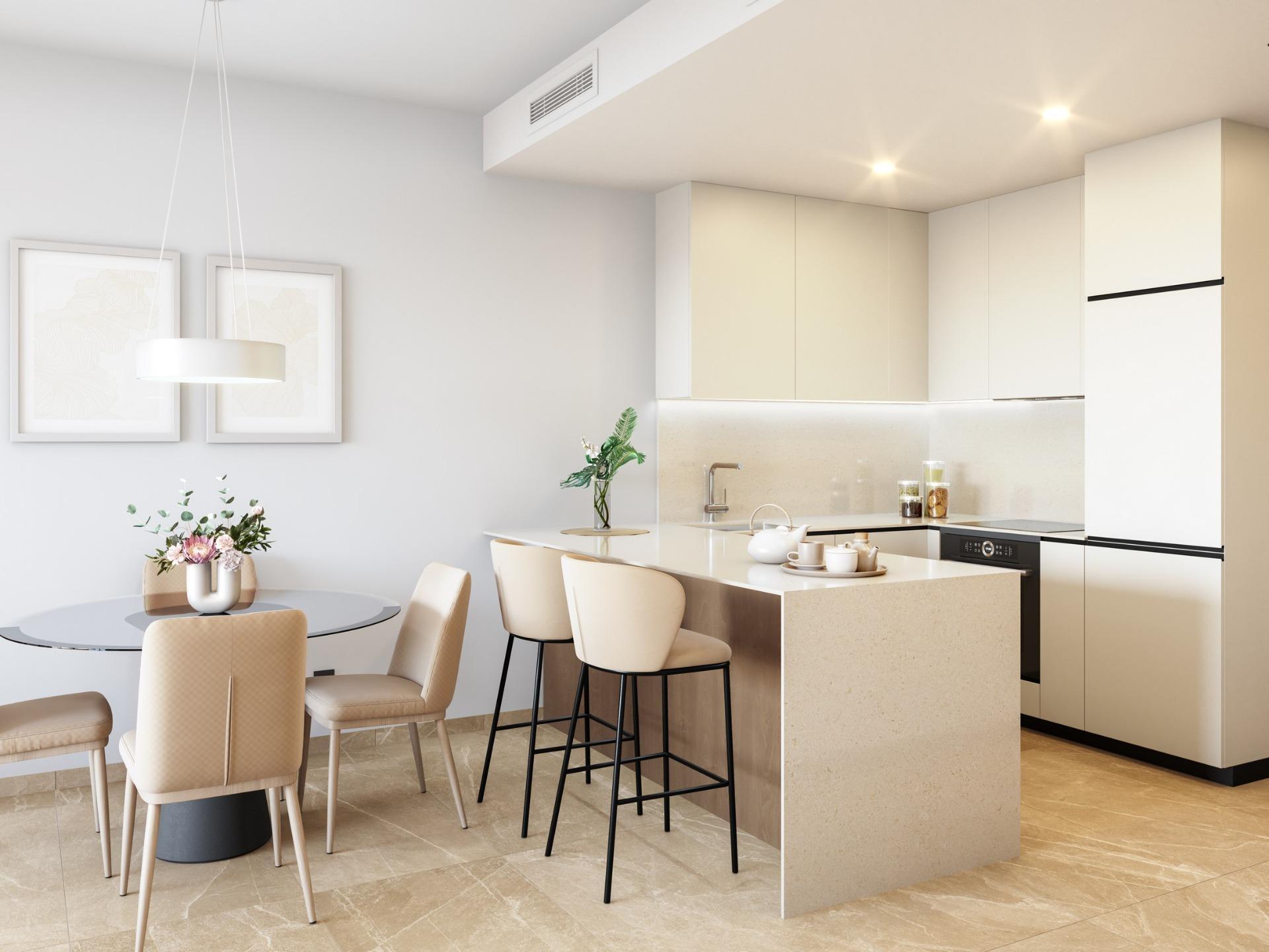 Apartamento de obra nueva en primera línea de golf en Los Alcázares con piscina