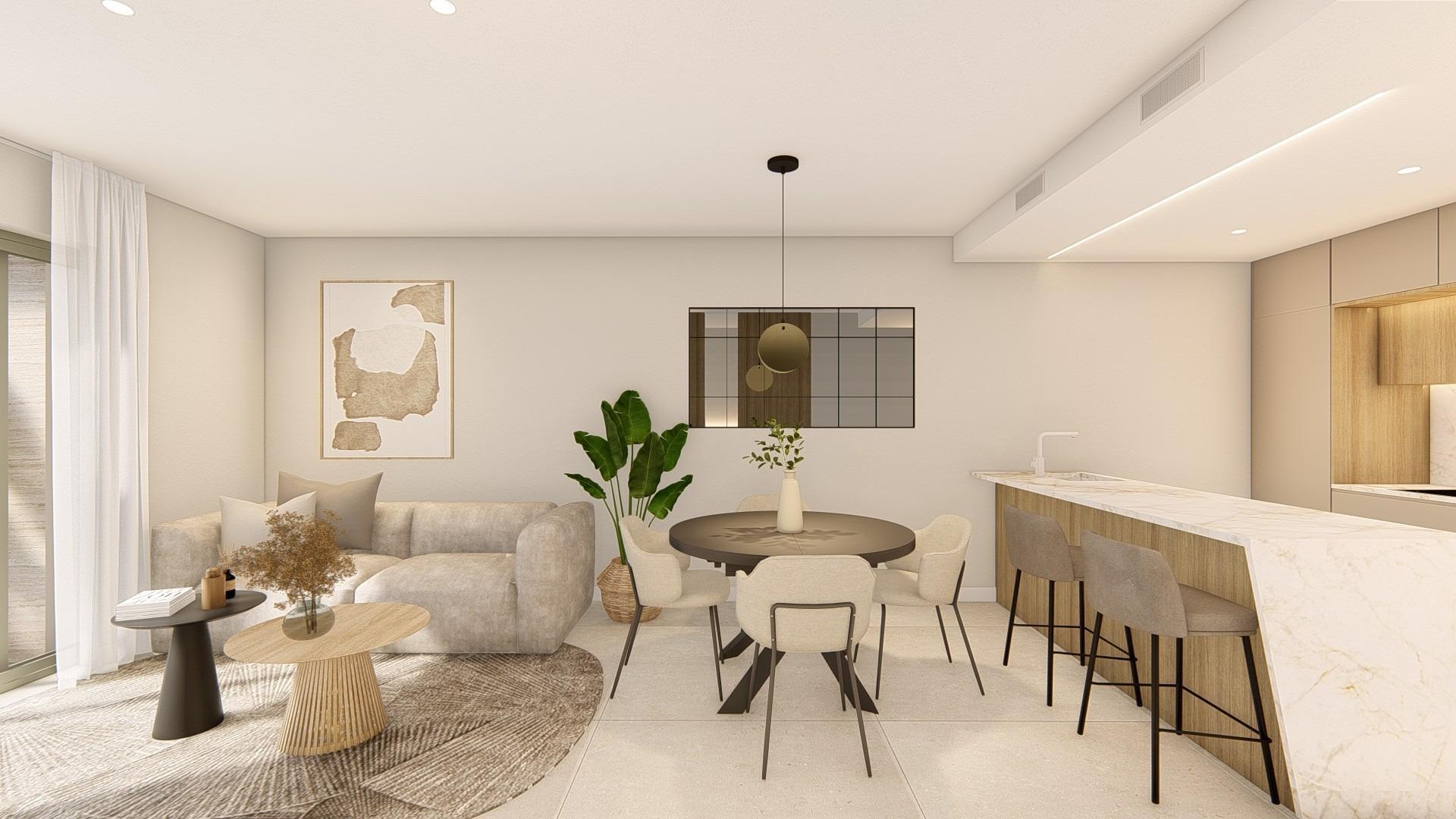 Ático de obra nueva en La Serena Golf con solárium y piscina privada — 3 dorm.