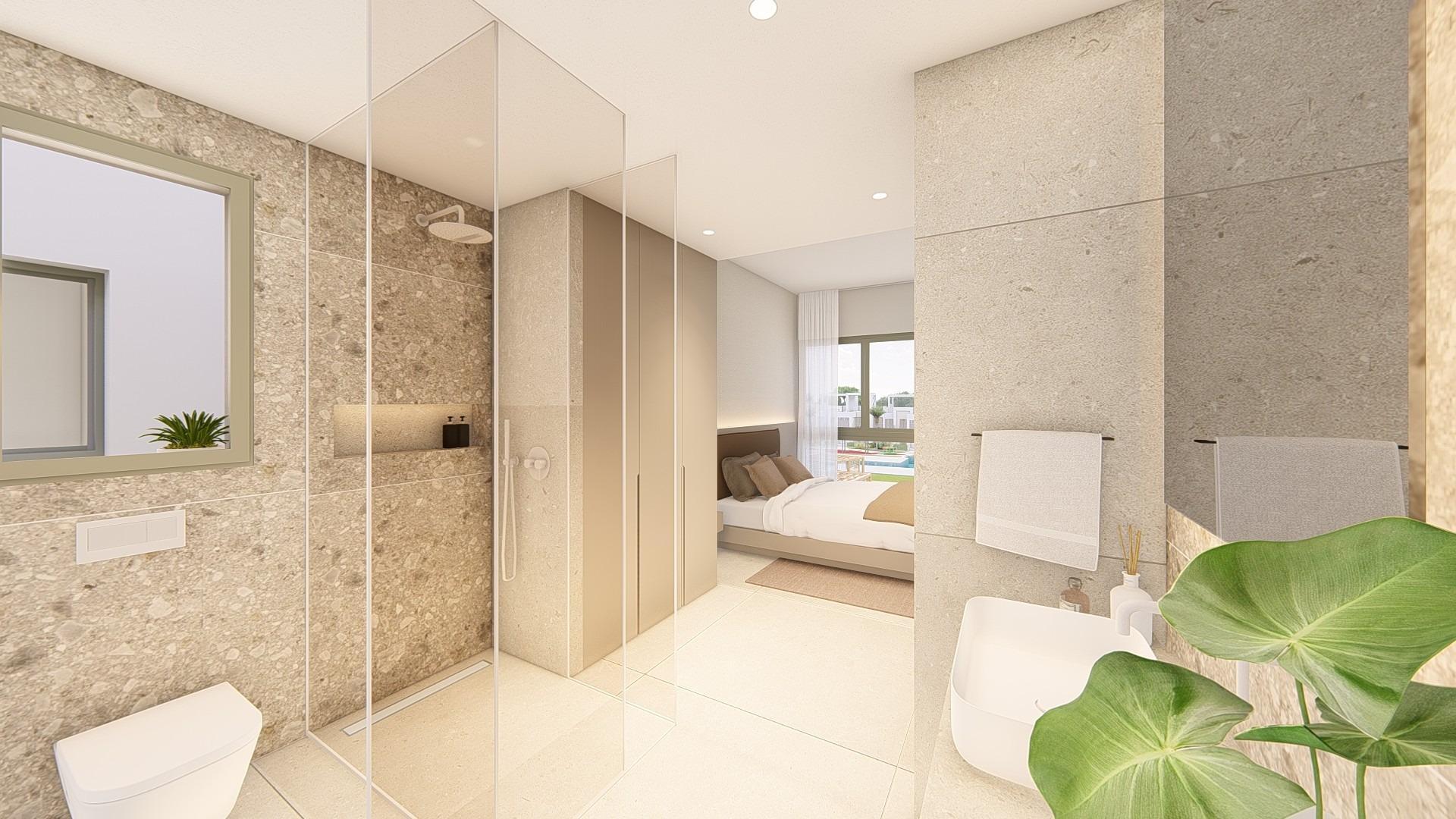 Ático de obra nueva en La Serena Golf con solárium y piscina privada — 3 dorm.