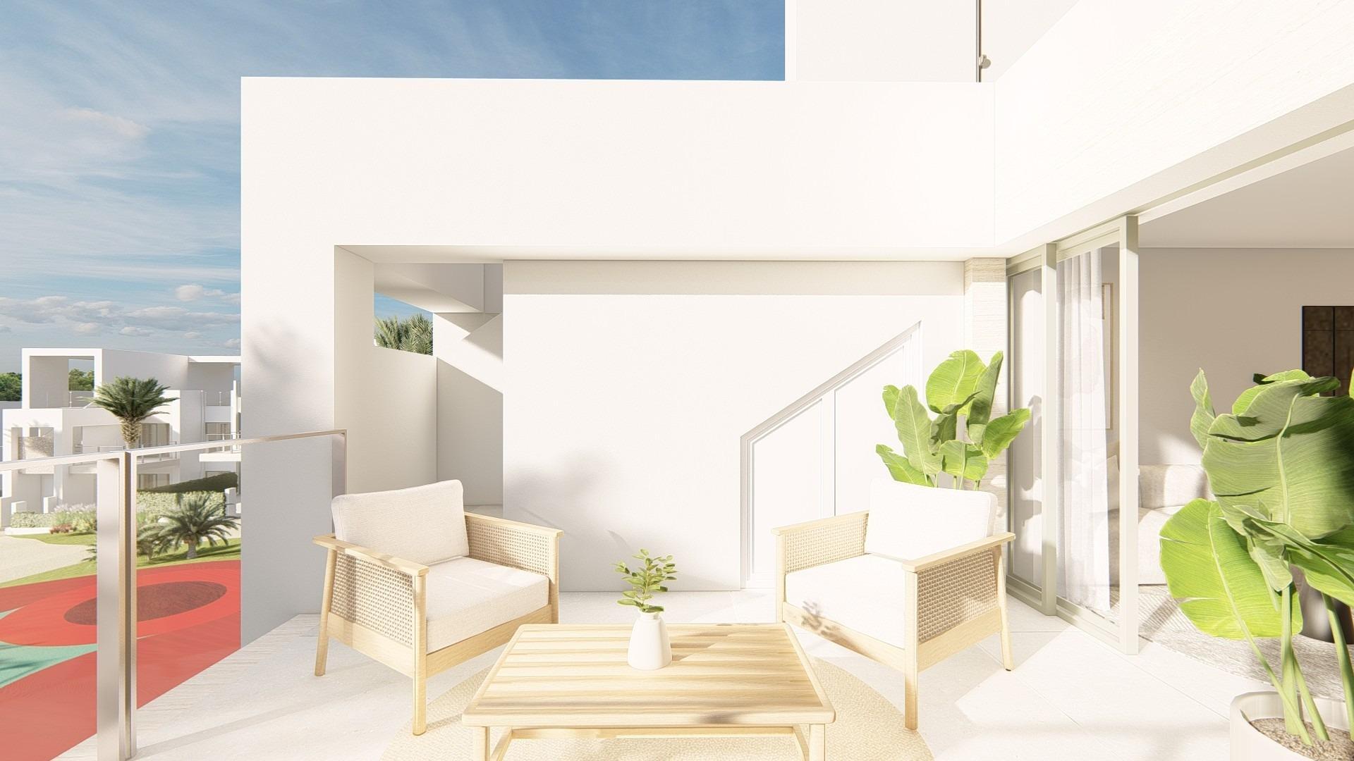 Ático de obra nueva en La Serena Golf con solárium y piscina privada — 3 dorm.