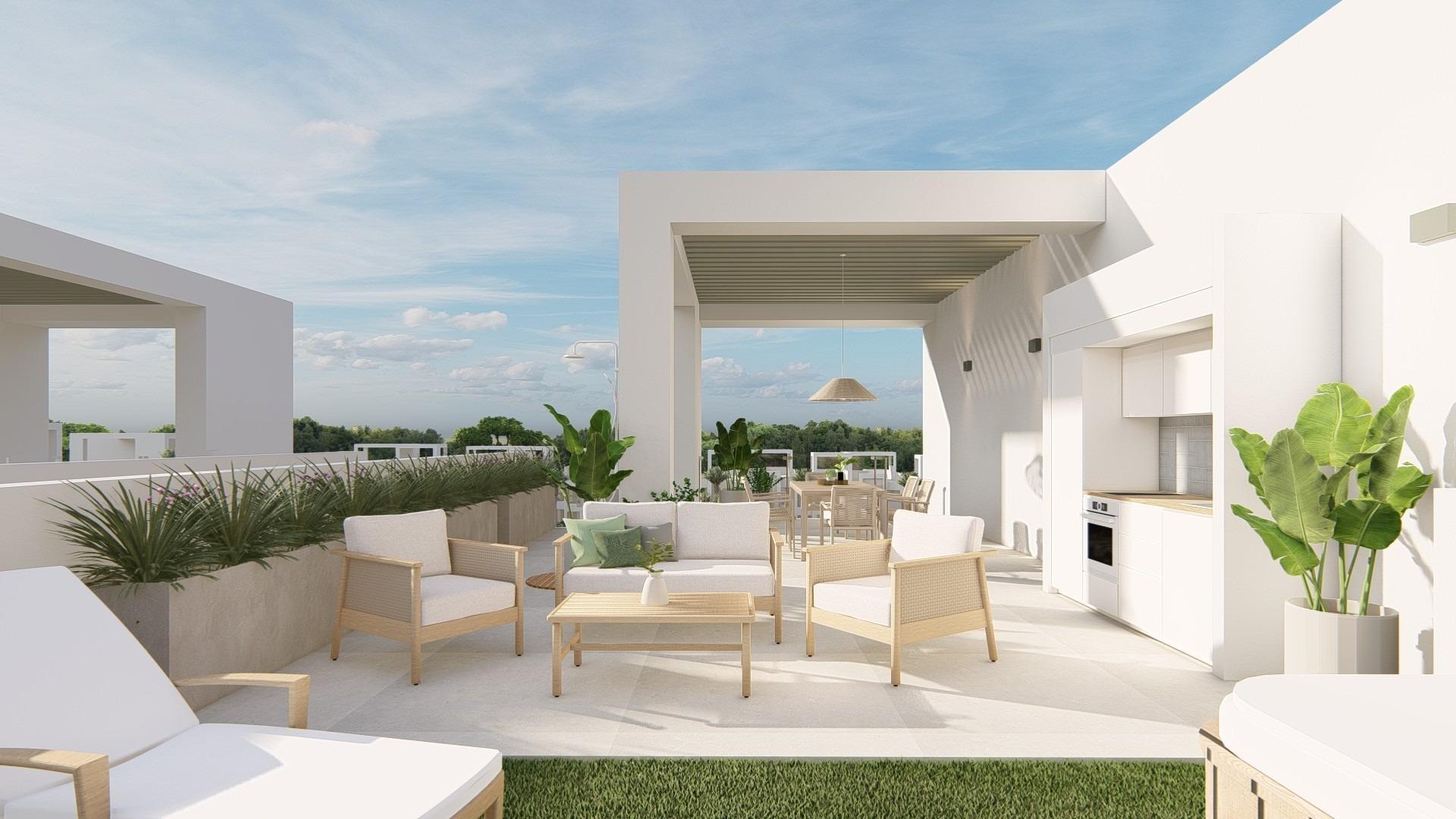 Ático de lujo en La Serena Golf con piscina privada y solarium en Los Alcázares