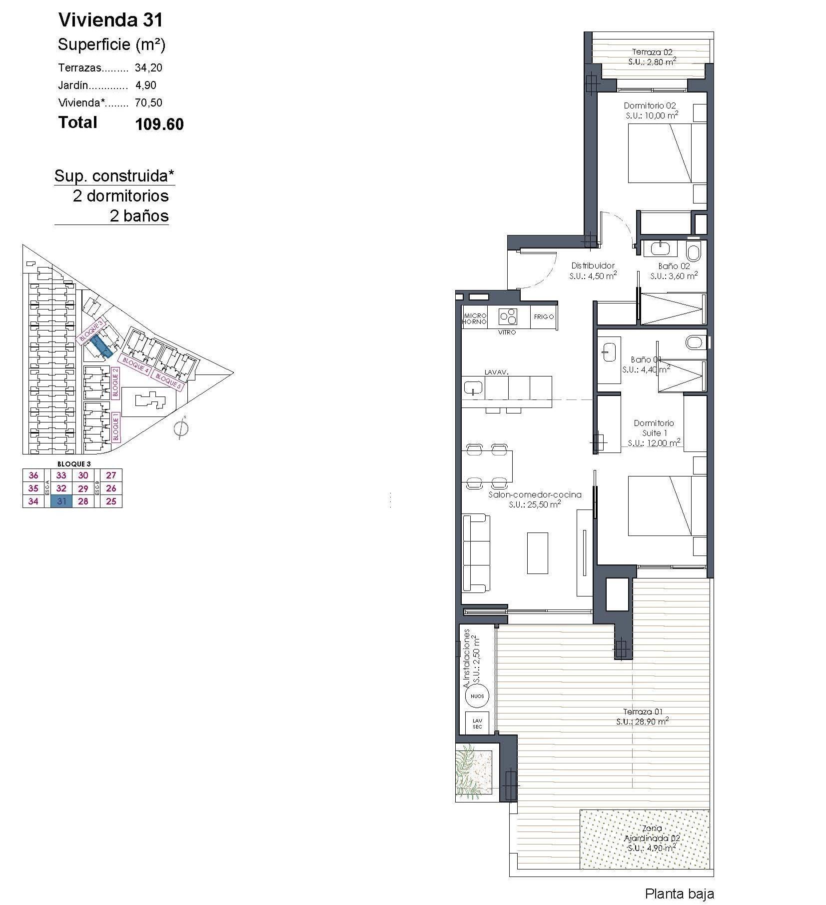 Apartamento de obra nueva en La Serena Golf — Piscina privada y 300m al mar