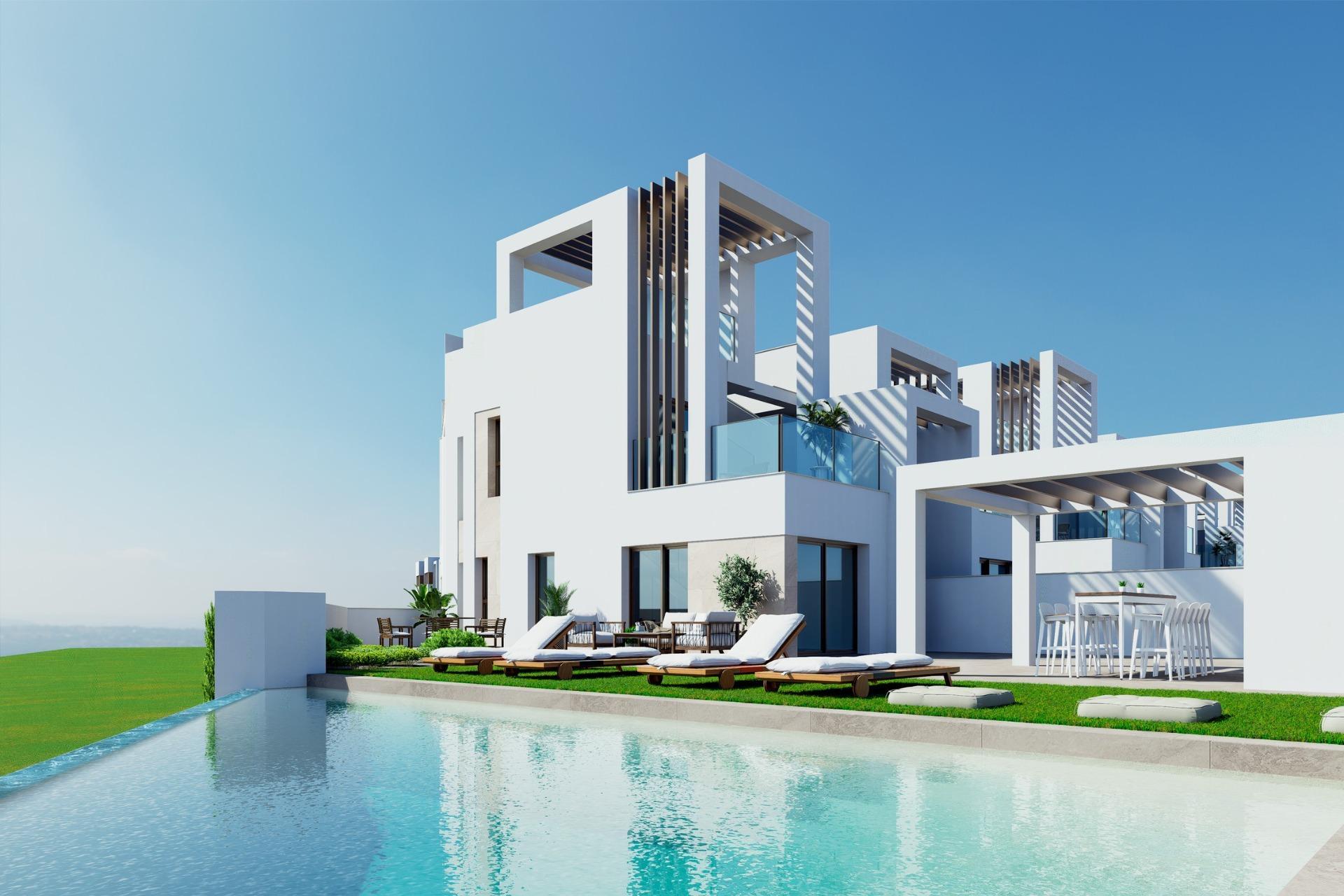 Villa de obra nueva con piscina privada en Serena Golf, Los Alcázares – 3 Dorm.