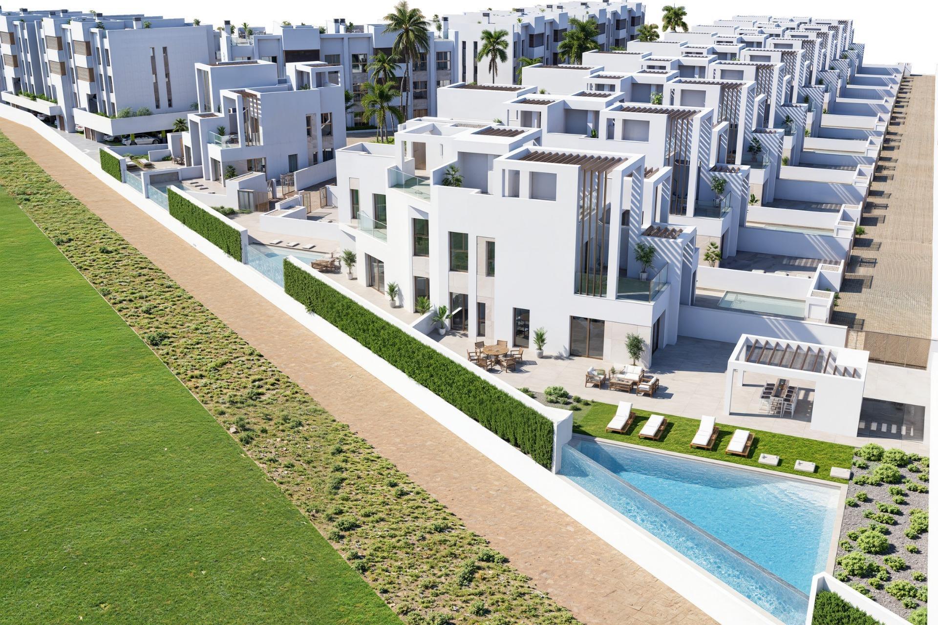 Villa de obra nueva con piscina privada en Serena Golf, Los Alcázares – 3 Dorm.