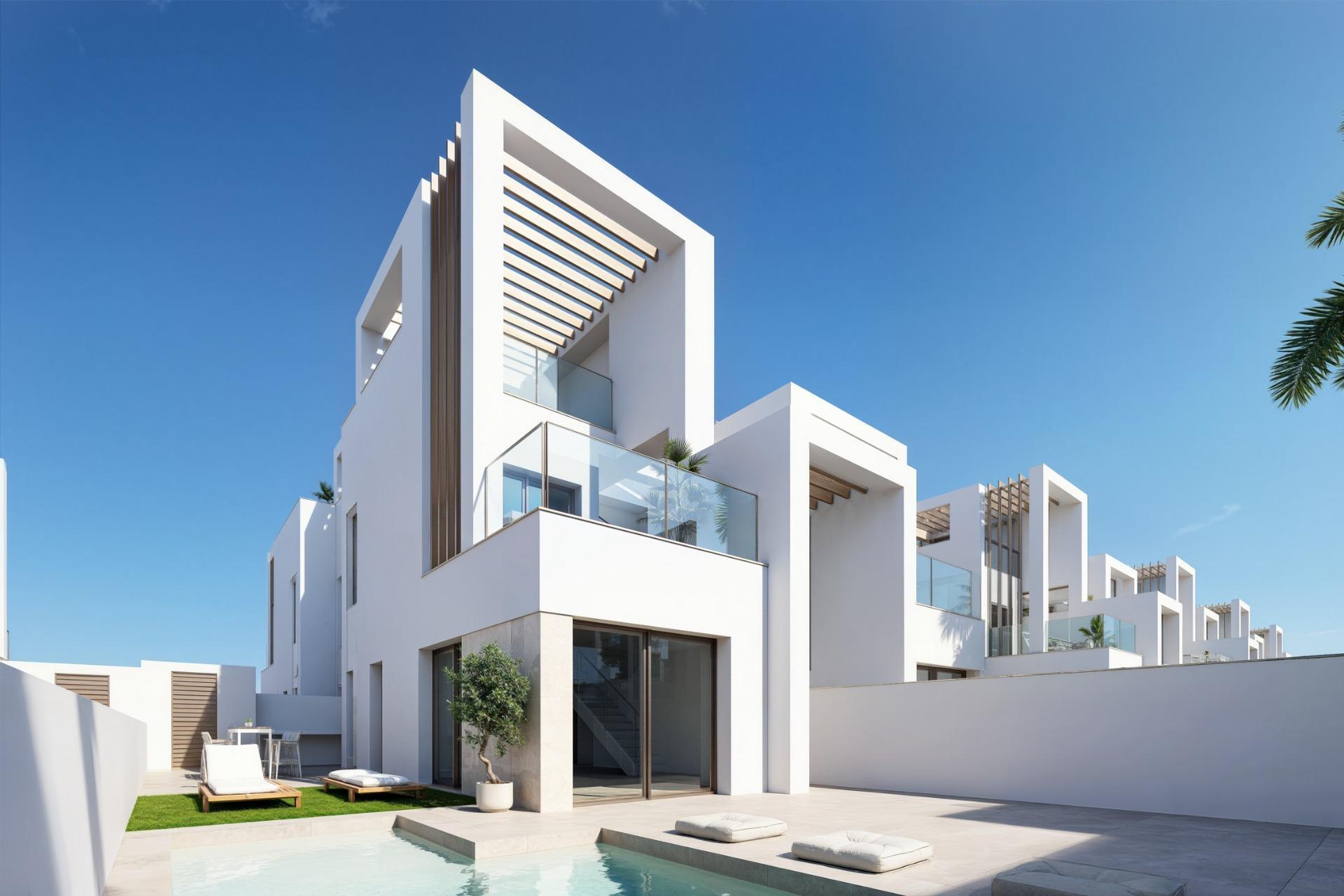 Villa de obra nueva con piscina privada en Serena Golf, Los Alcázares – 3 Dorm.