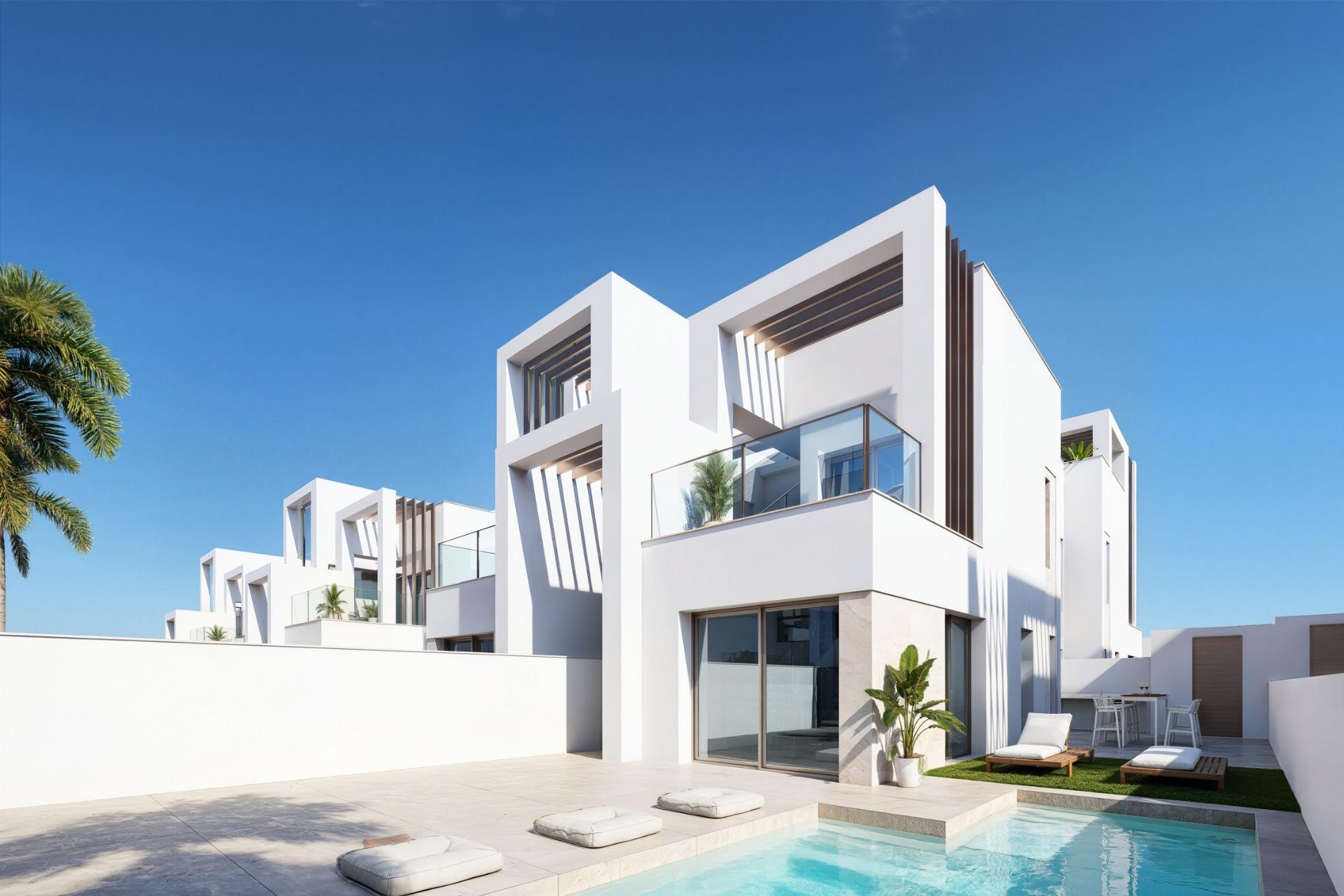 Villa de obra nueva con piscina privada en Serena Golf, Los Alcázares – 3 Dorm.