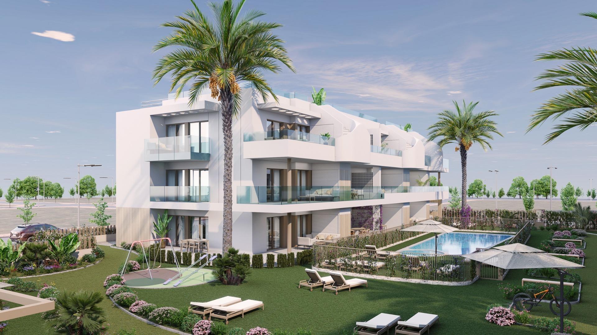 Apartamento de obra nueva con piscina privada en Pilar de la Horadada — 2 dorm.