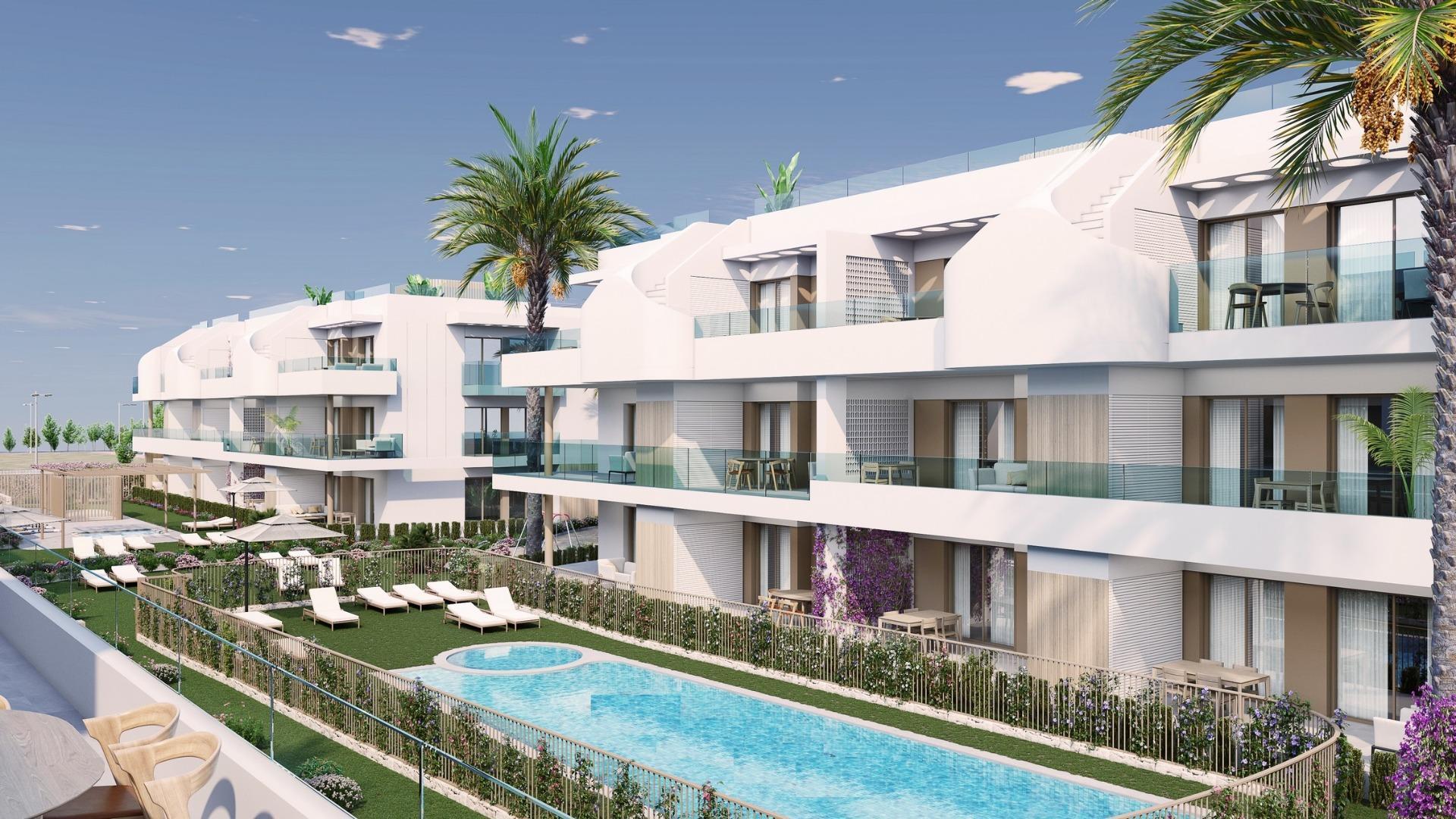 Apartamento de obra nueva con piscina privada en Pilar de la Horadada — 2 dorm.