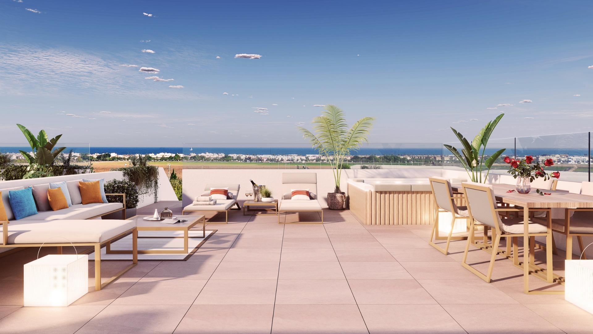 Apartamento de obra nueva con piscina privada en Pilar de la Horadada — 2 dorm.