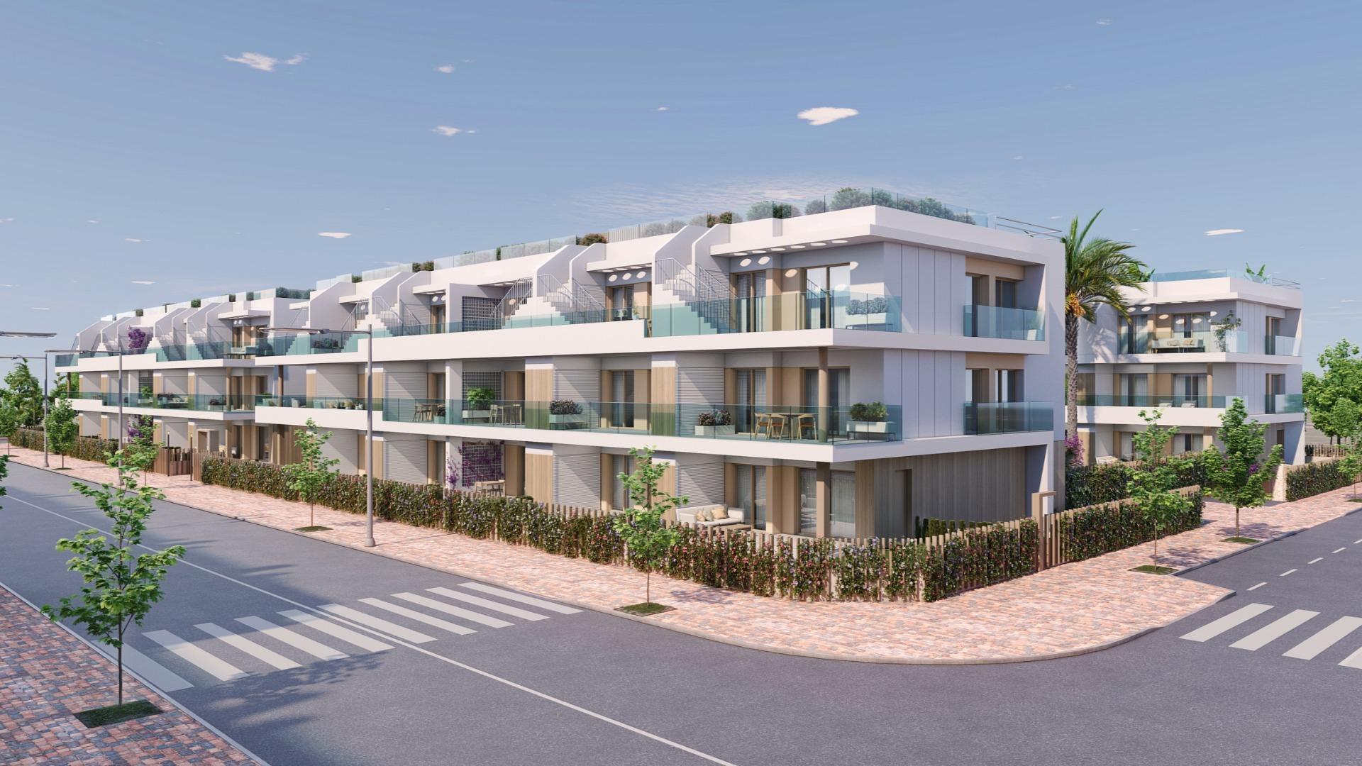 Apartamento de obra nueva con piscina privada en Pilar de la Horadada — 2 dorm.
