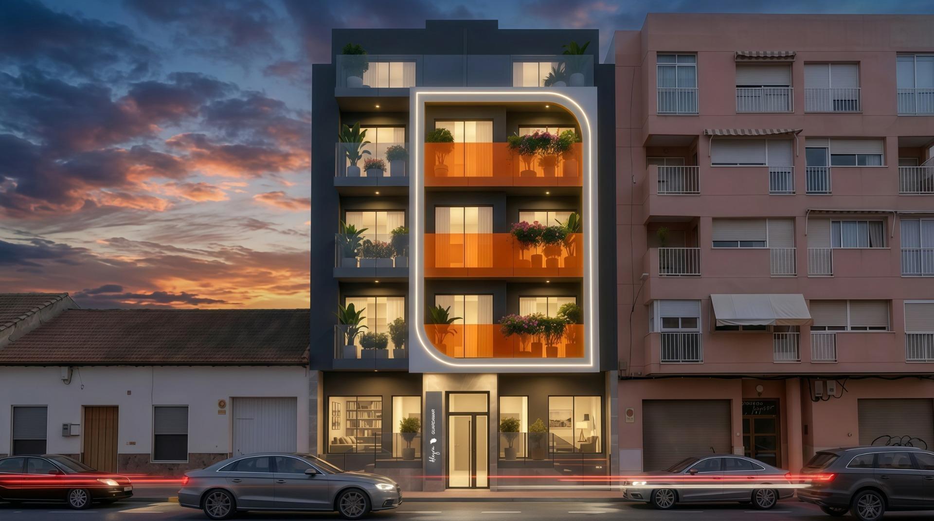 Ático de obra nueva con piscina privada en Guardamar del Segura — 2 dorm.