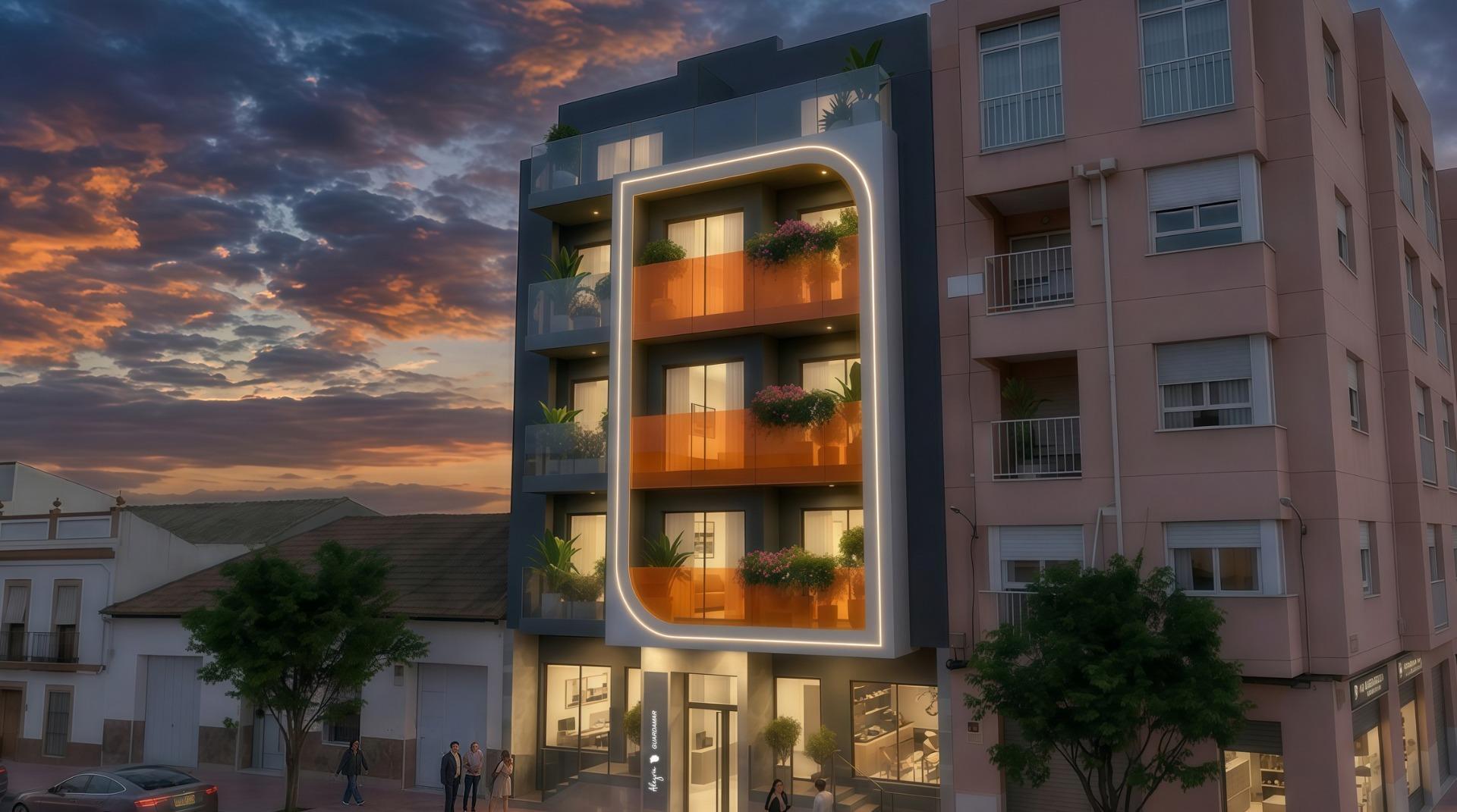 Ático de obra nueva con piscina privada en Guardamar del Segura — 2 dorm.