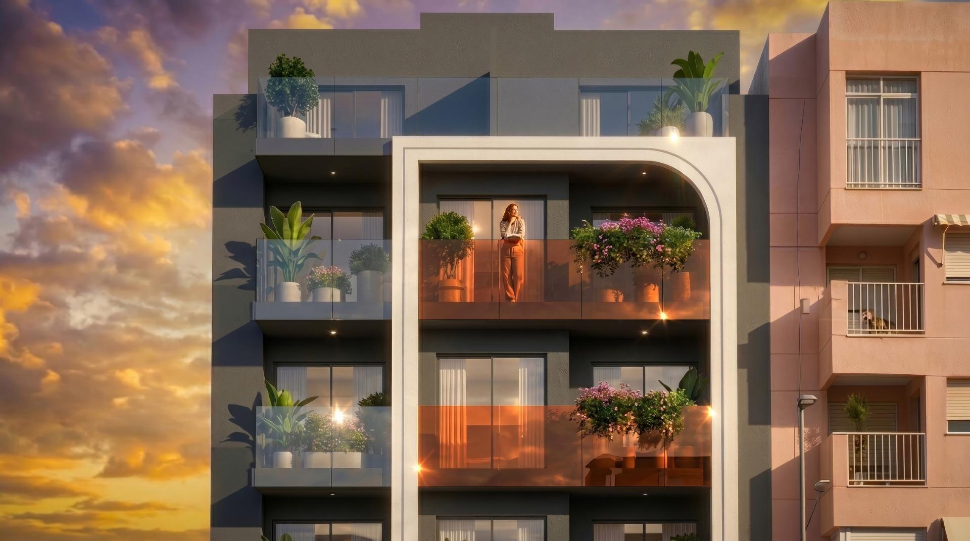Ático de obra nueva con piscina privada en Guardamar del Segura — 2 dorm.