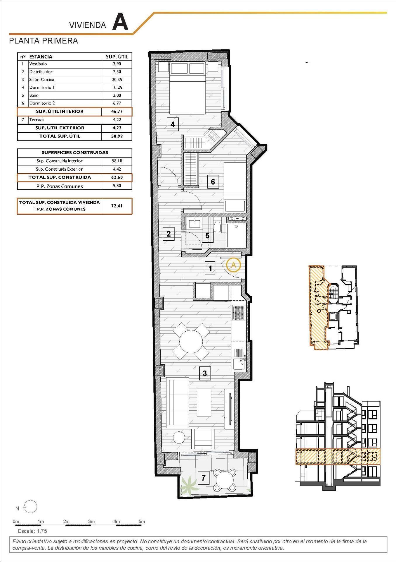 Apartamento de obra nueva en Guardamar a 600m del mar con piscina privada y solárium