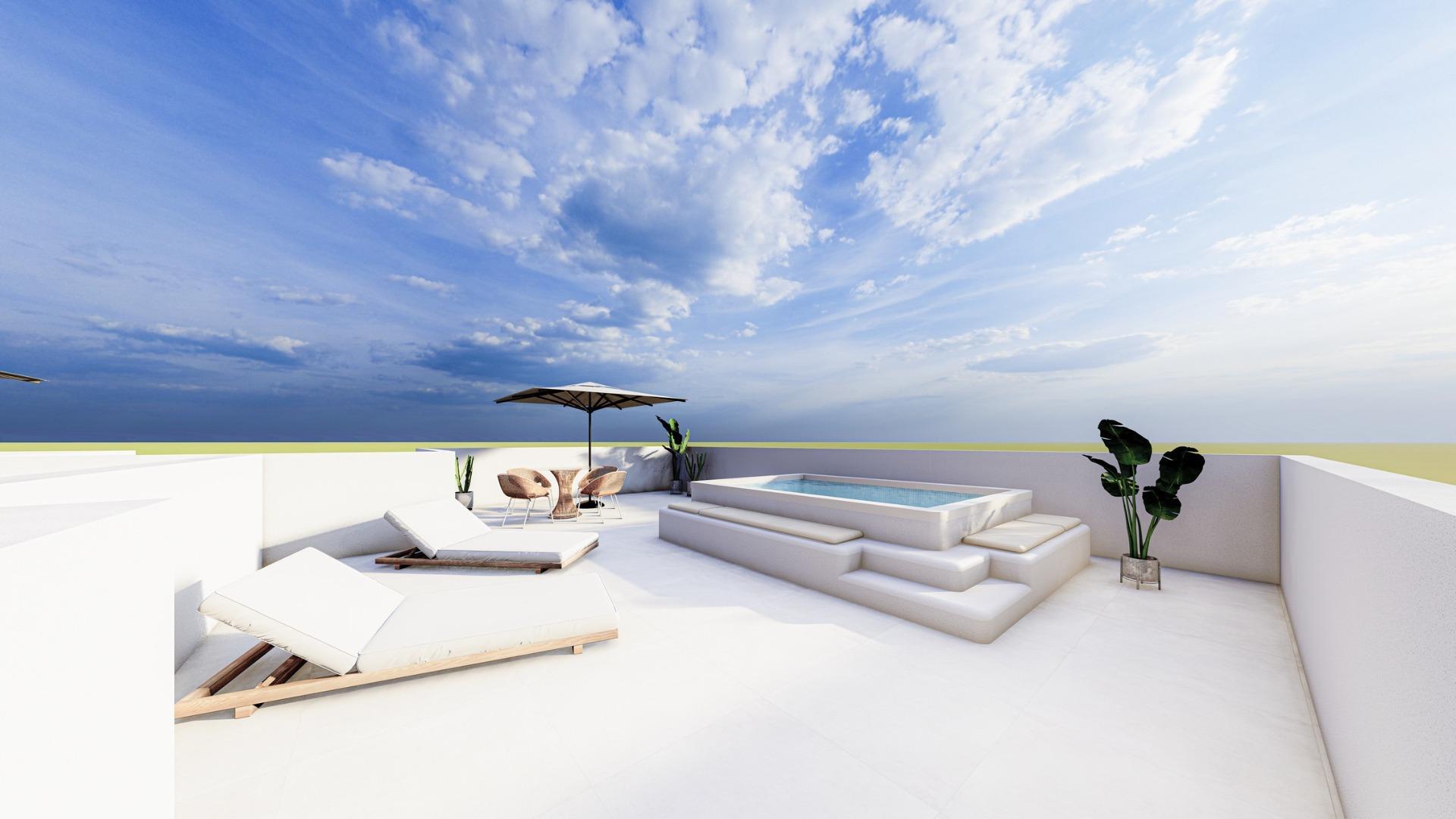 Chalet boutique de obra nueva con piscina privada en San Pedro del Pinatar