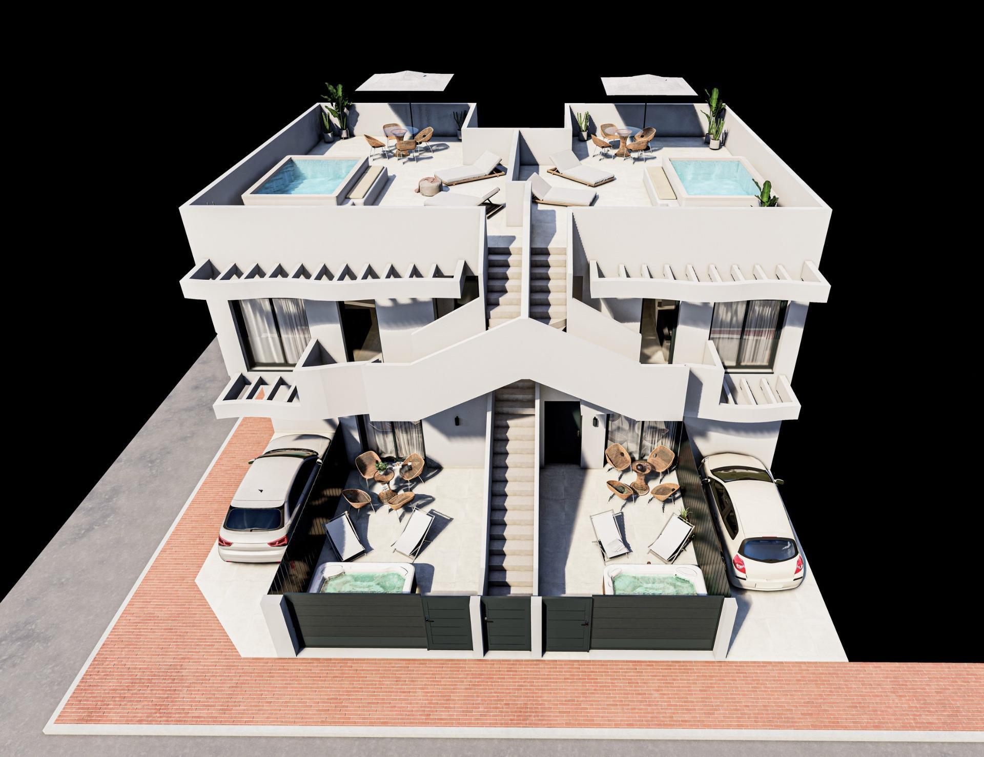 Chalet boutique de obra nueva con piscina privada en San Pedro del Pinatar