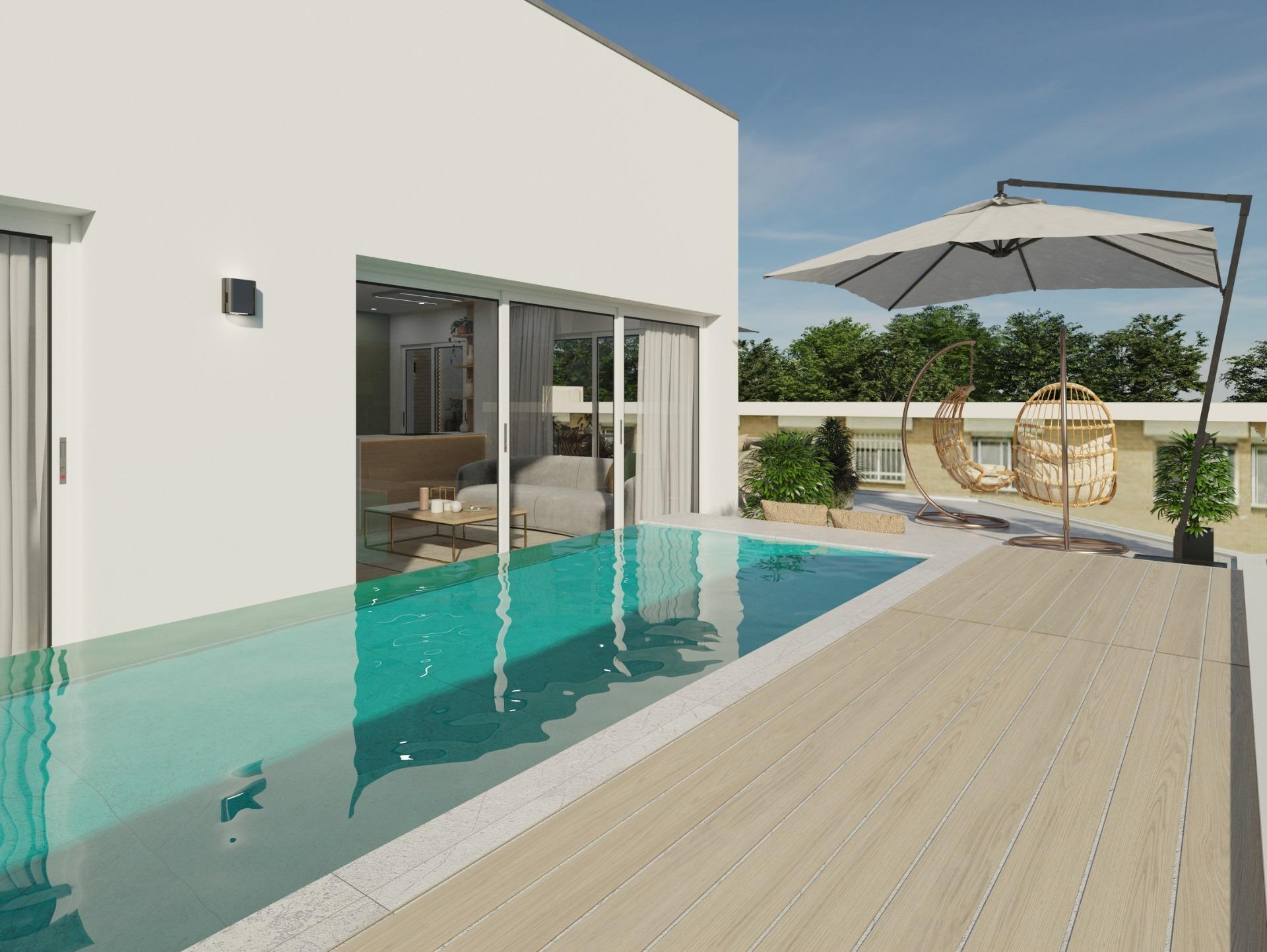 Ático de diseño con piscina privada en el centro de Guardamar — Obra nueva