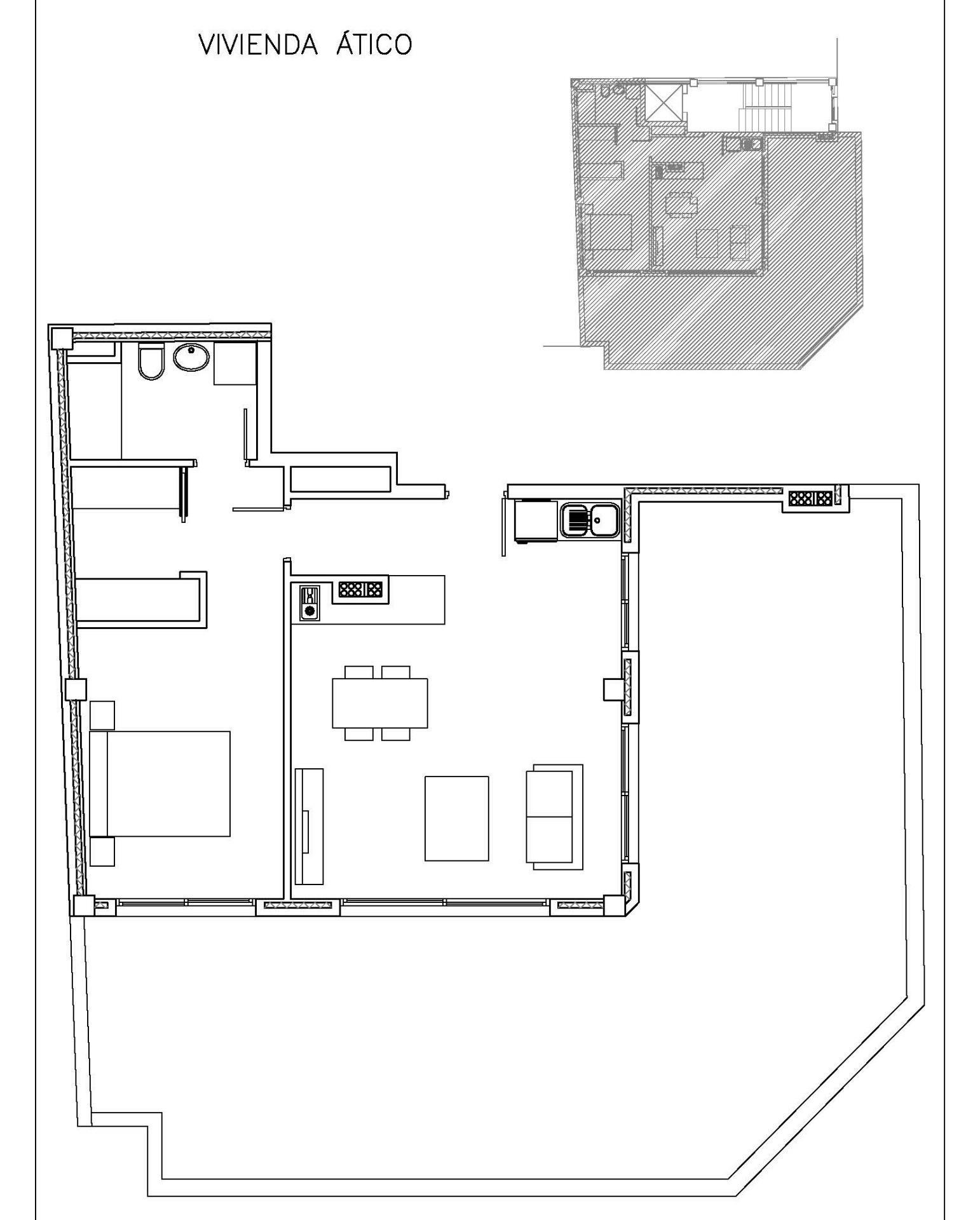 Ático de diseño con piscina privada en el centro de Guardamar — Obra nueva