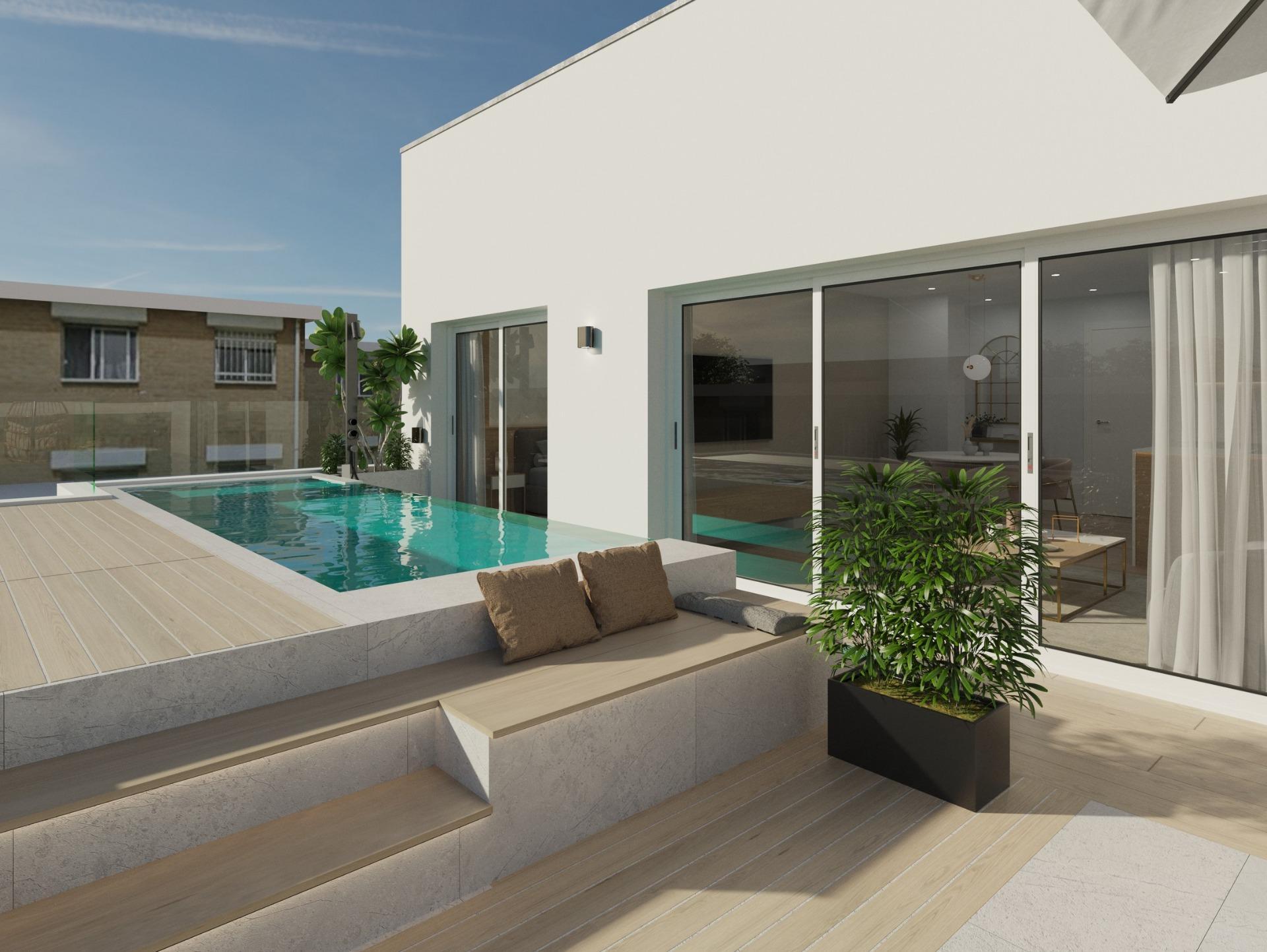 Ático de diseño con piscina privada en el centro de Guardamar — Obra nueva