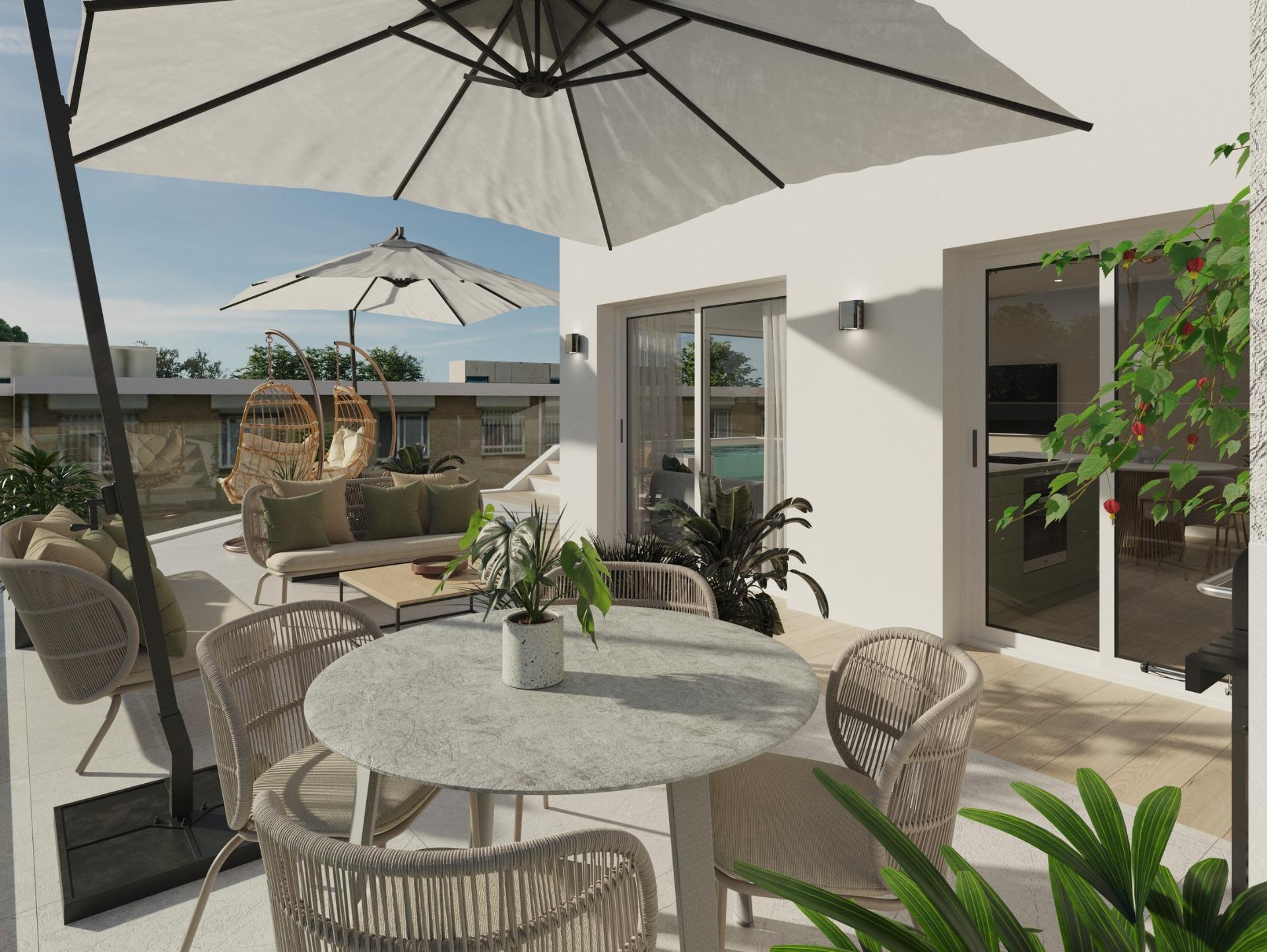 Ático de diseño con piscina privada en el centro de Guardamar — Obra nueva