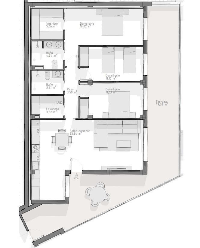 Apartamento de obra nueva con piscina privada en Águilas — 3 dorm. y 2 baños