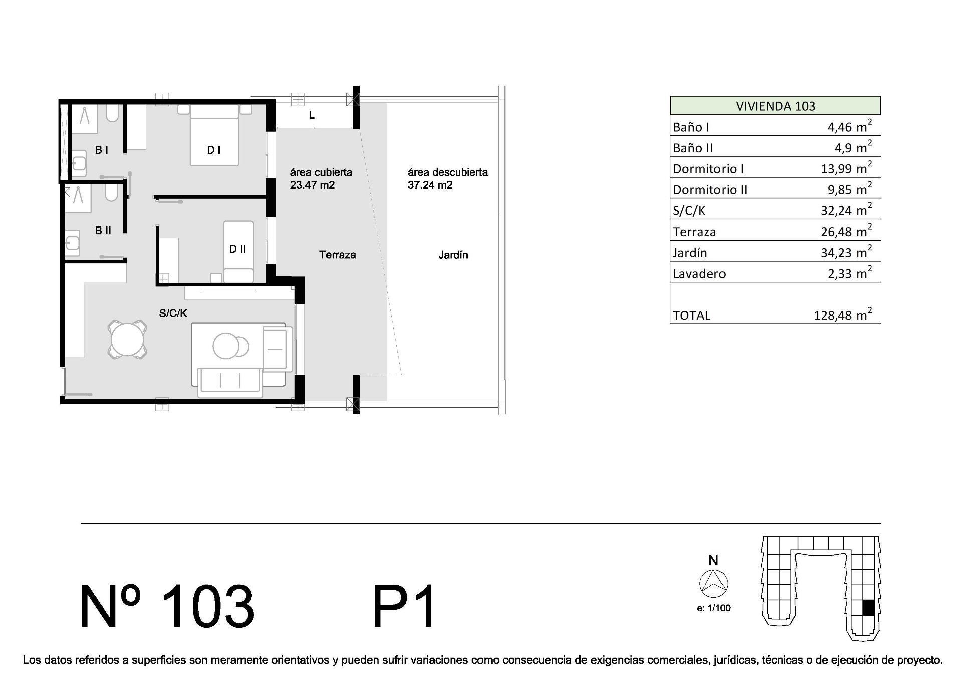 Apartamento de obra nueva con piscina privada en San Miguel de Salinas — 2 dorm.