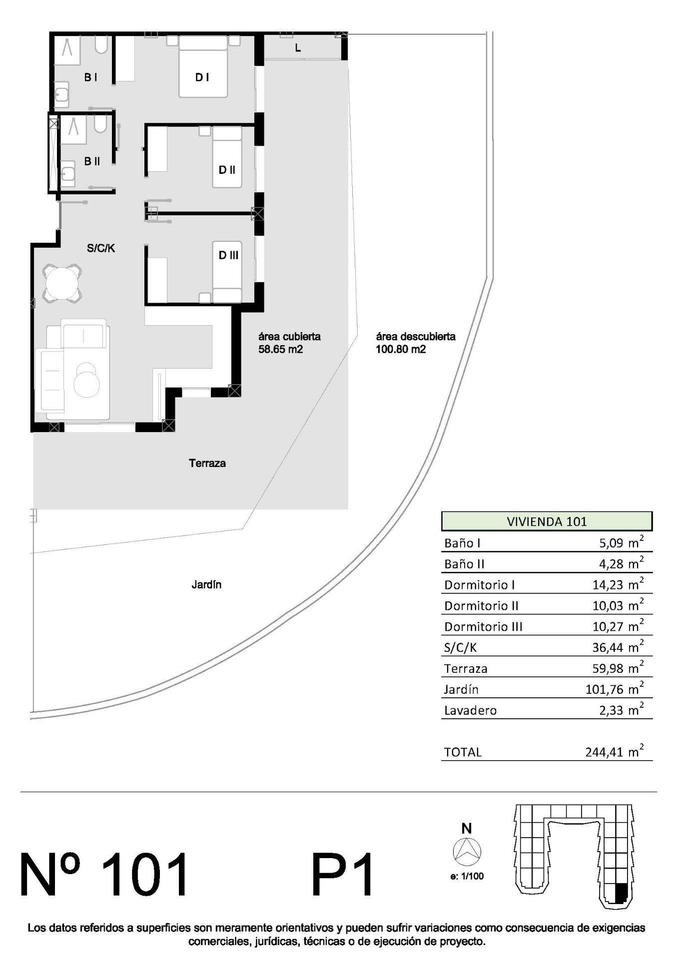 Apartamento de obra nueva con piscina privada en San Miguel de Salinas — 3 dorm.