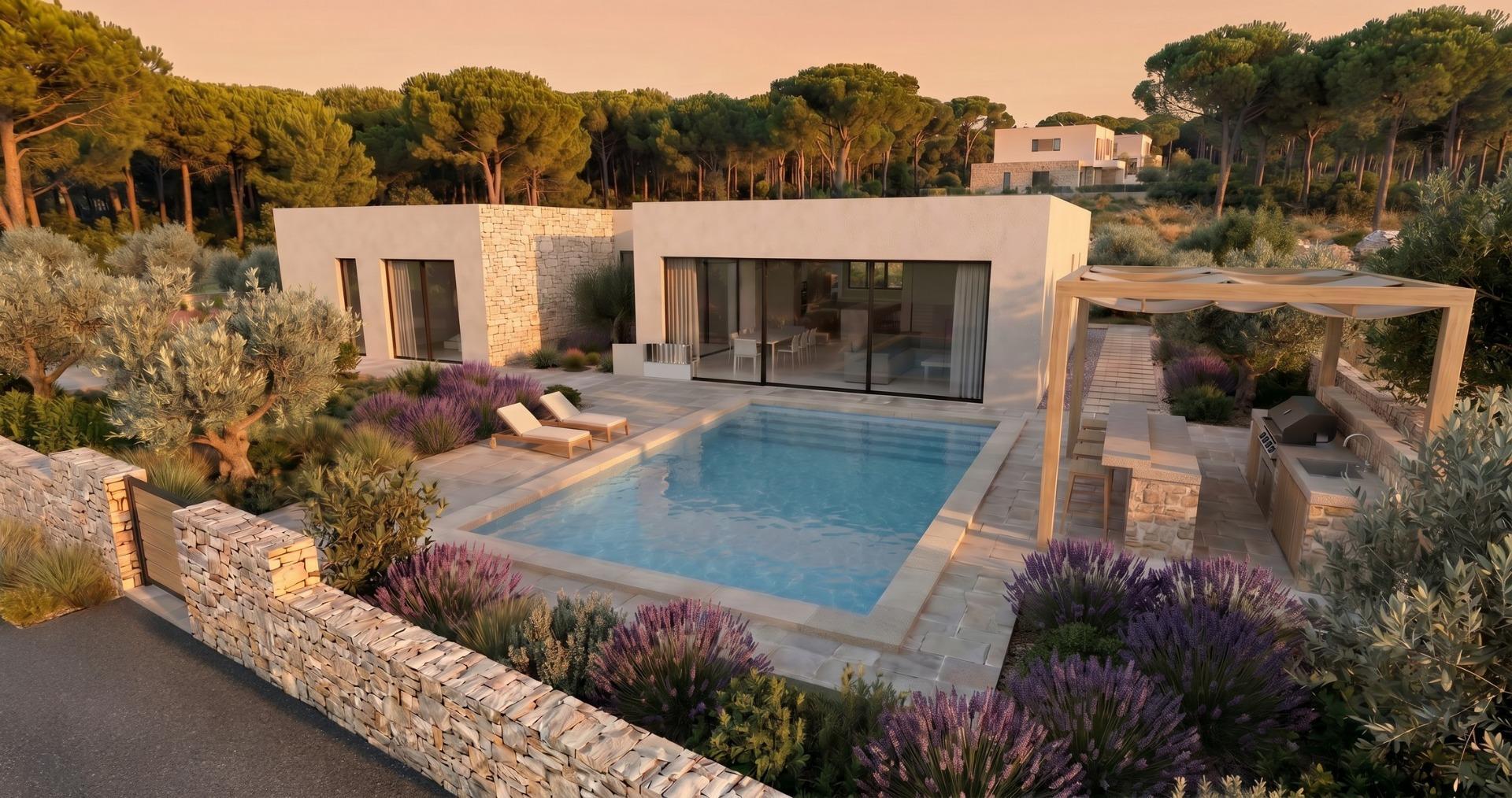 Villa de diseño con piscina en parcela de 10.000 m² en La Romana — 3 dorm.
