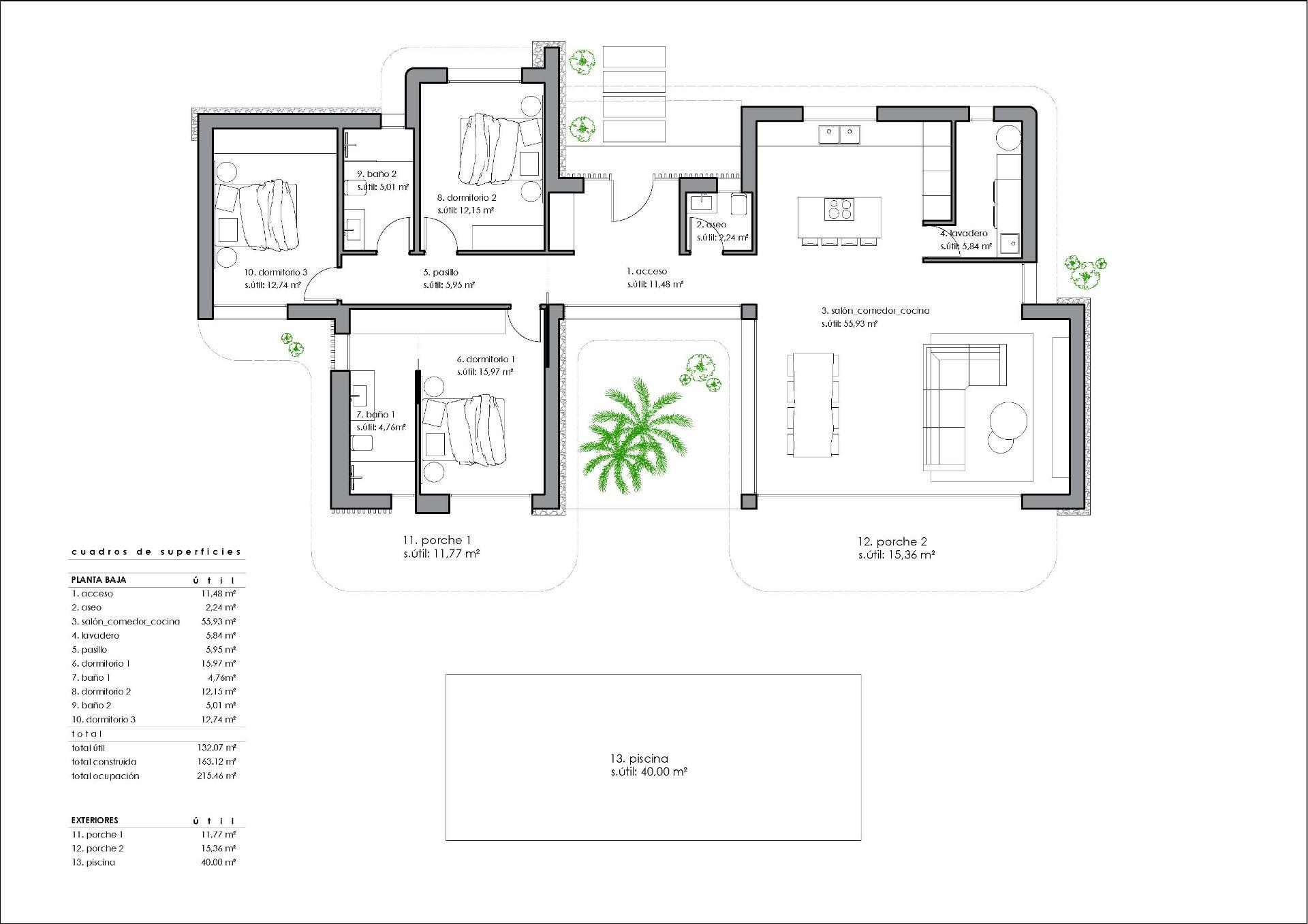 Villa de diseño con piscina en parcela de 10.000 m² en La Romana — 3 dorm.
