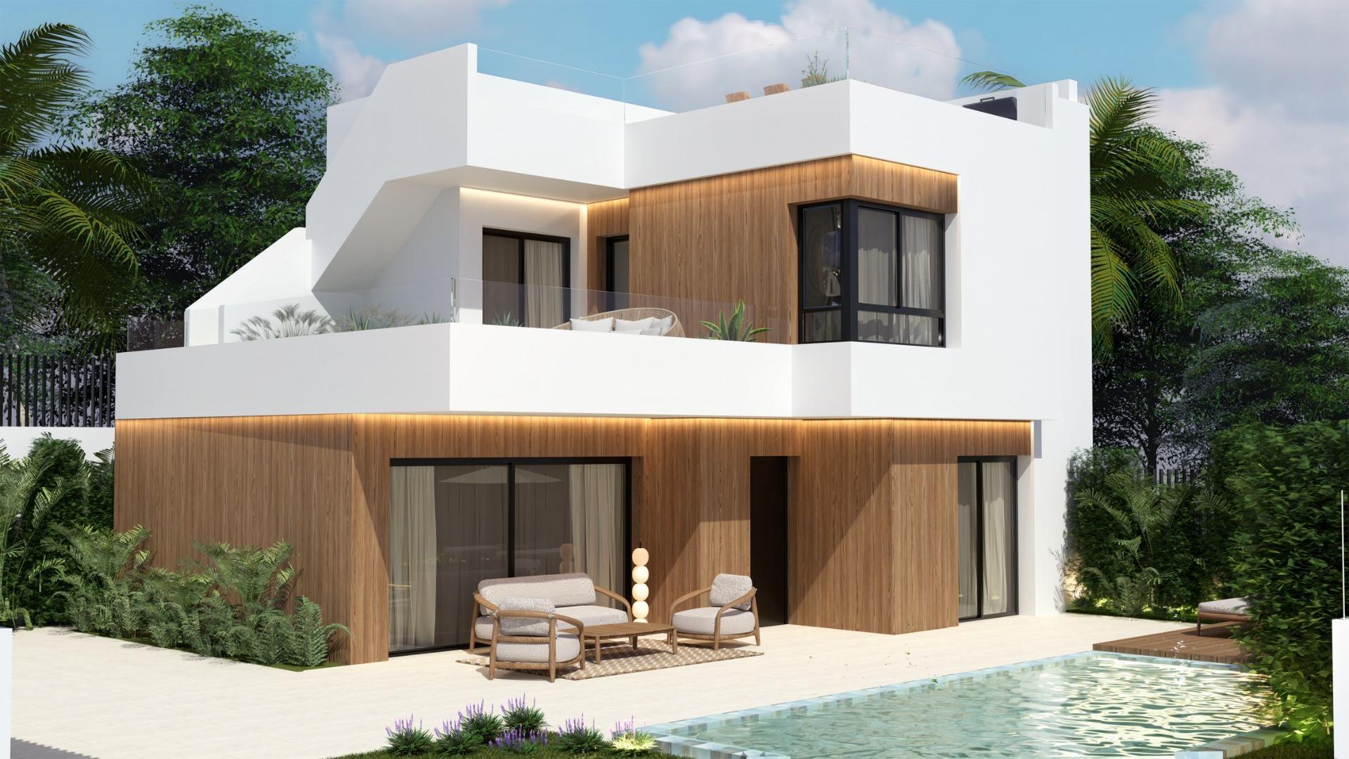 Villa de obra nueva con piscina privada en Vistabella Golf — 3 dorm. y 3 baños