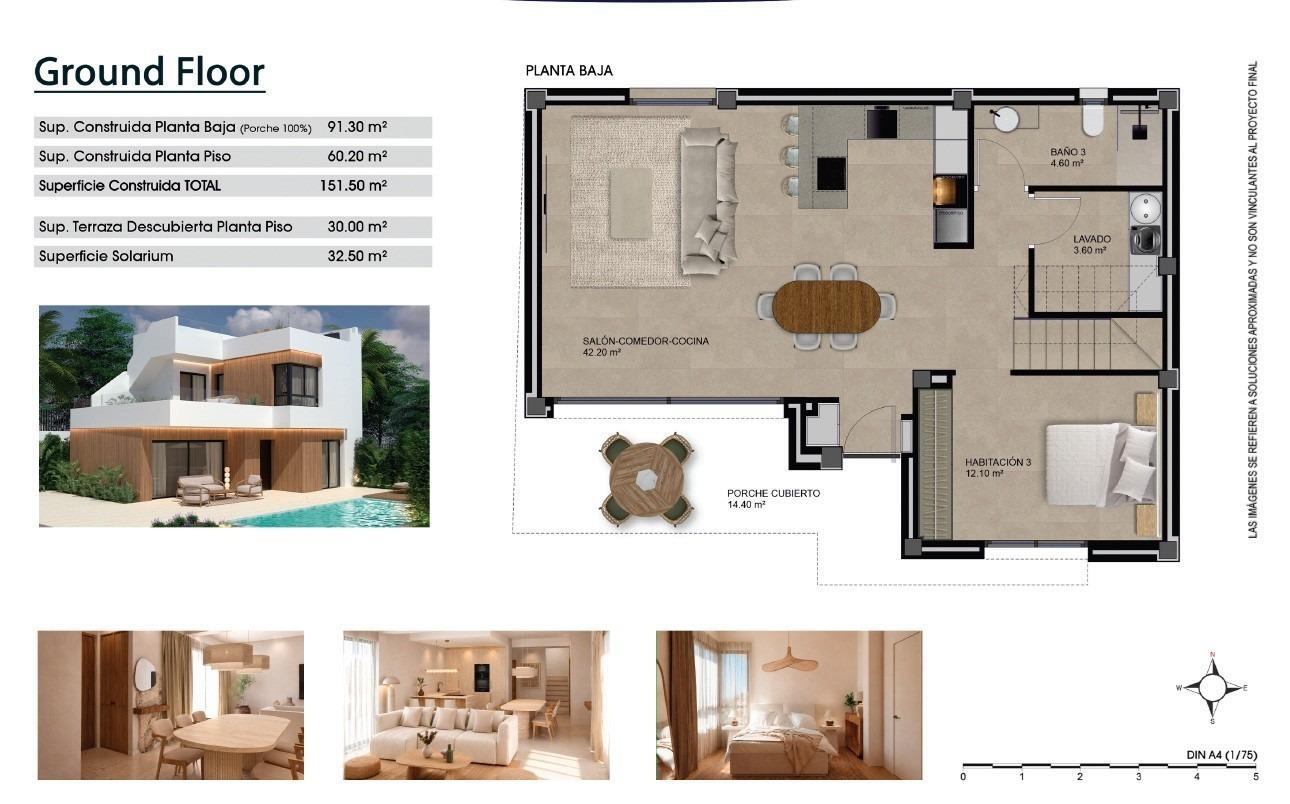 Villa de obra nueva con piscina privada en Vistabella Golf — 3 dorm. y 3 baños