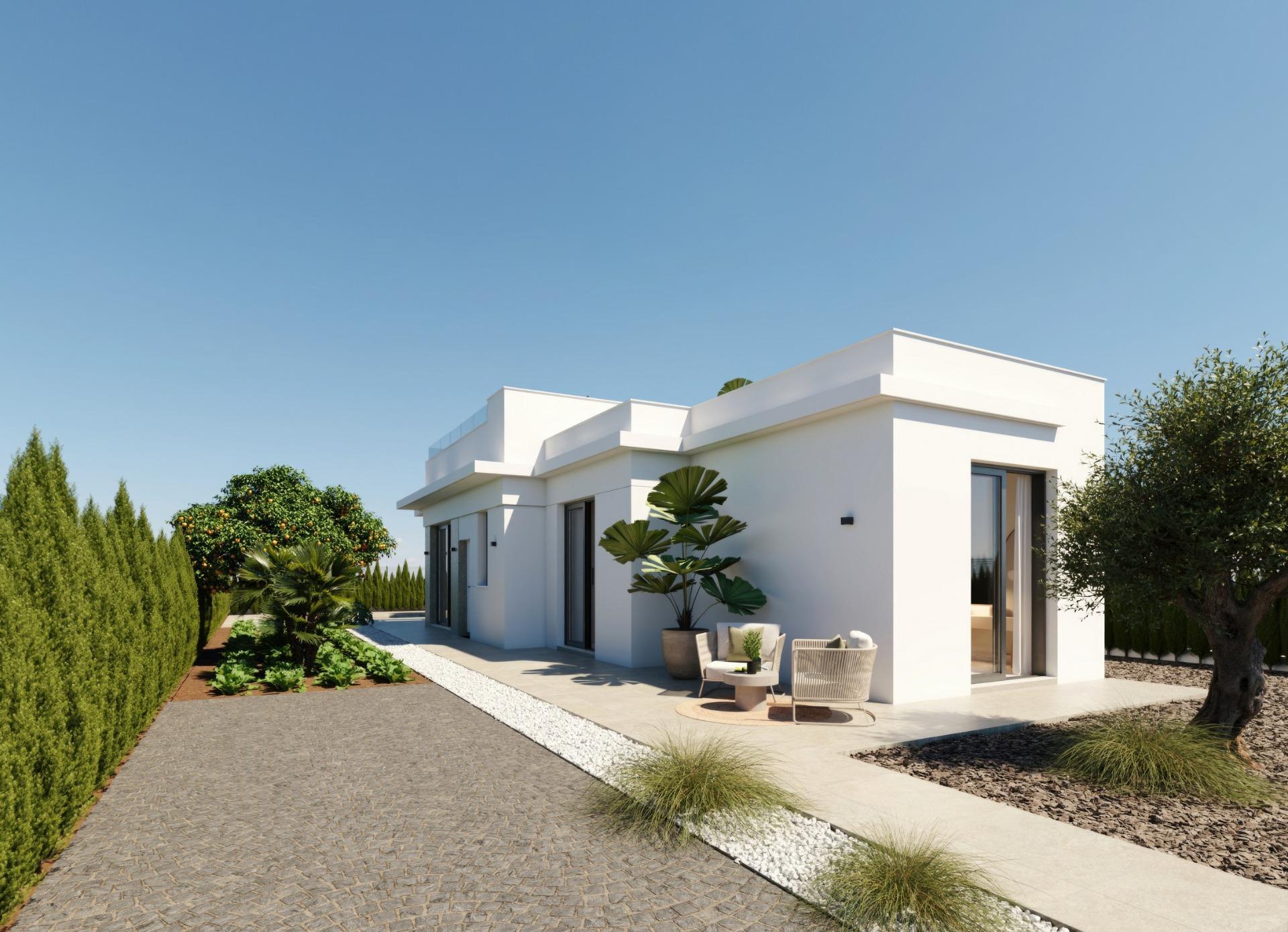 Villa de obra nueva con piscina privada en Hacienda del Álamo Golf — 2 dorm.